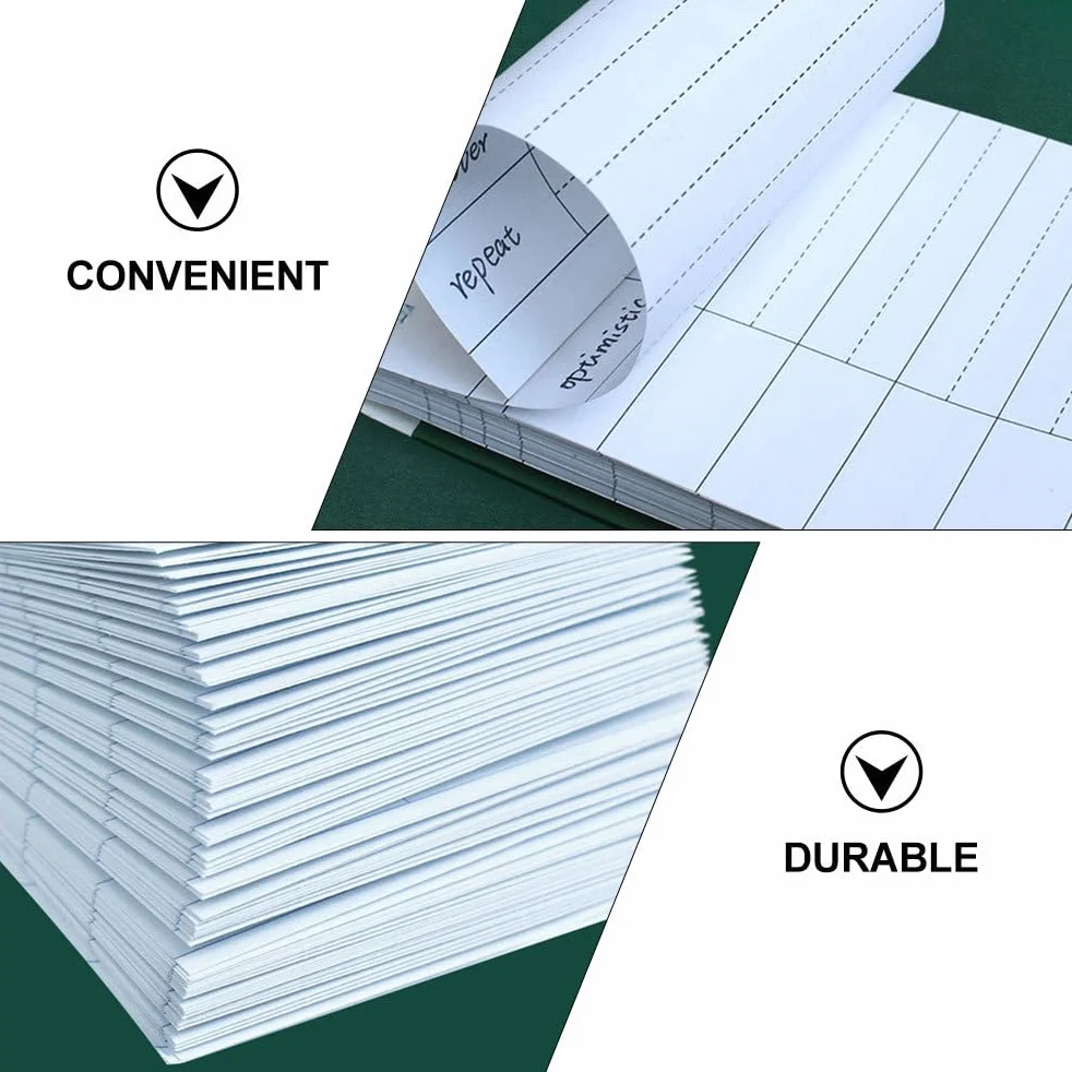 DIYEAH 3pcs Vocabulary Notebook English Word Notepads Student Stationery Green Paper