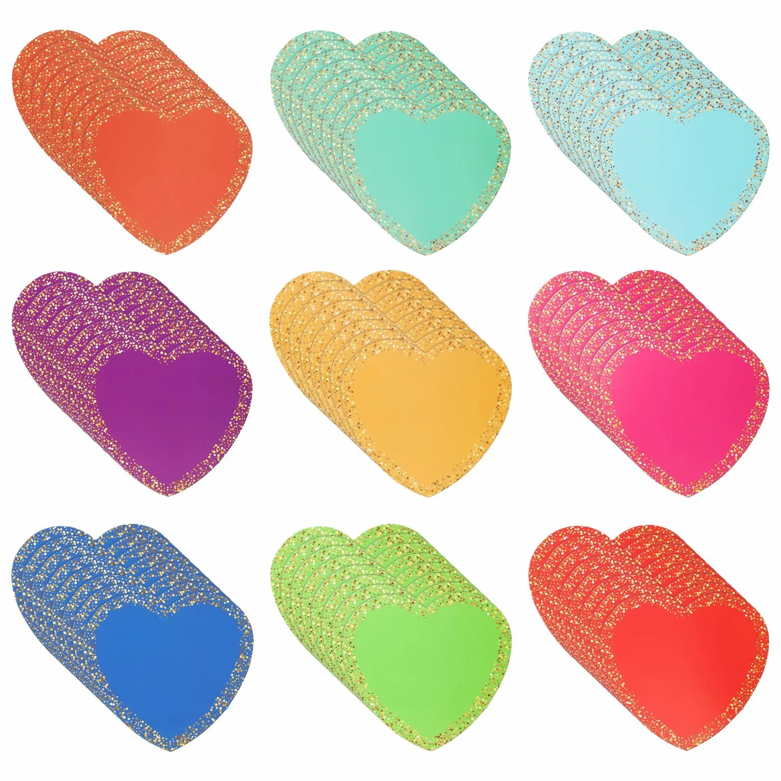 Papier en Forme de Coeur 108 Pièces, Paper Cutouts pour Tableau Affichage, Décoration DIY