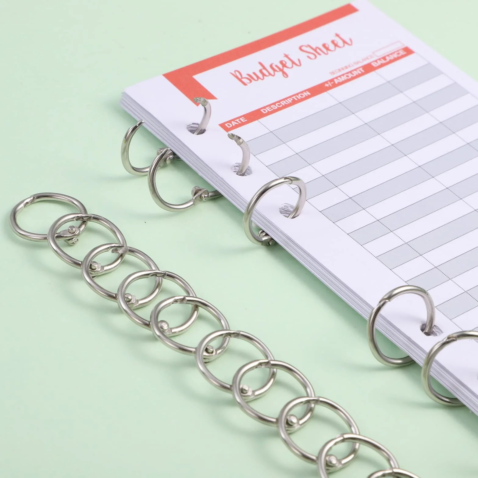 Anneaux de Reliure Metallique 15mm, 120 Pièces pour Scrapbook Album Notebook (Argent)