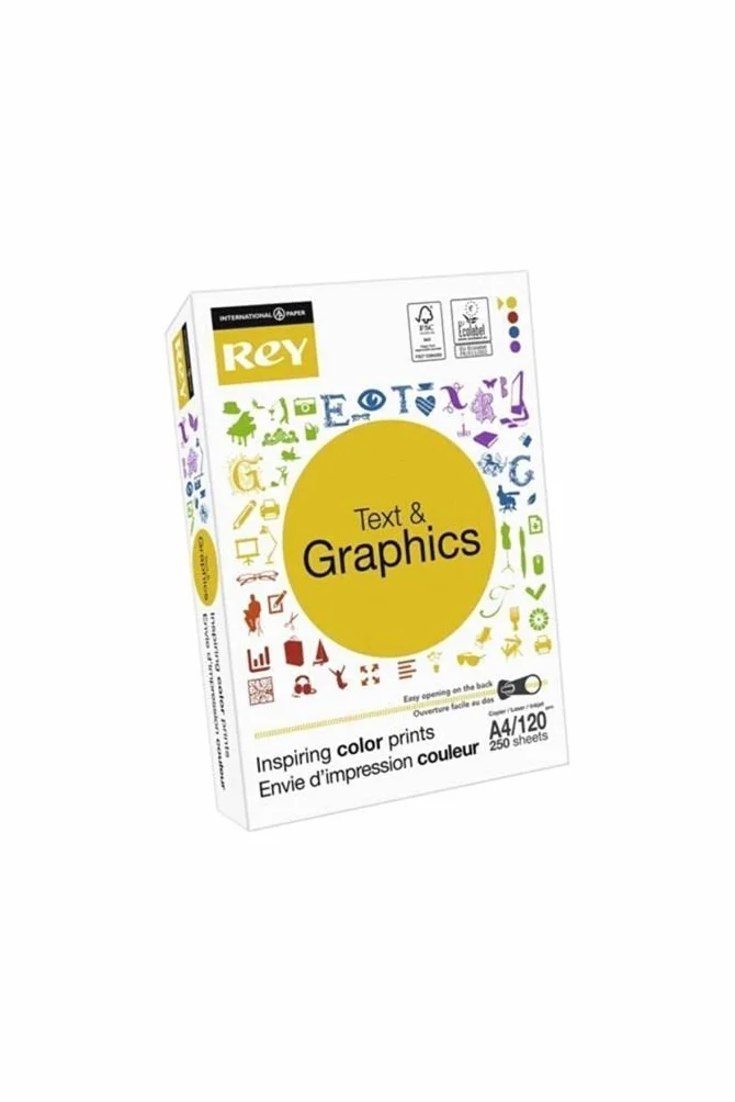 Papier reprographique A4 120g FSC ramette 250 feuilles REY TEXT & GRAPHICS