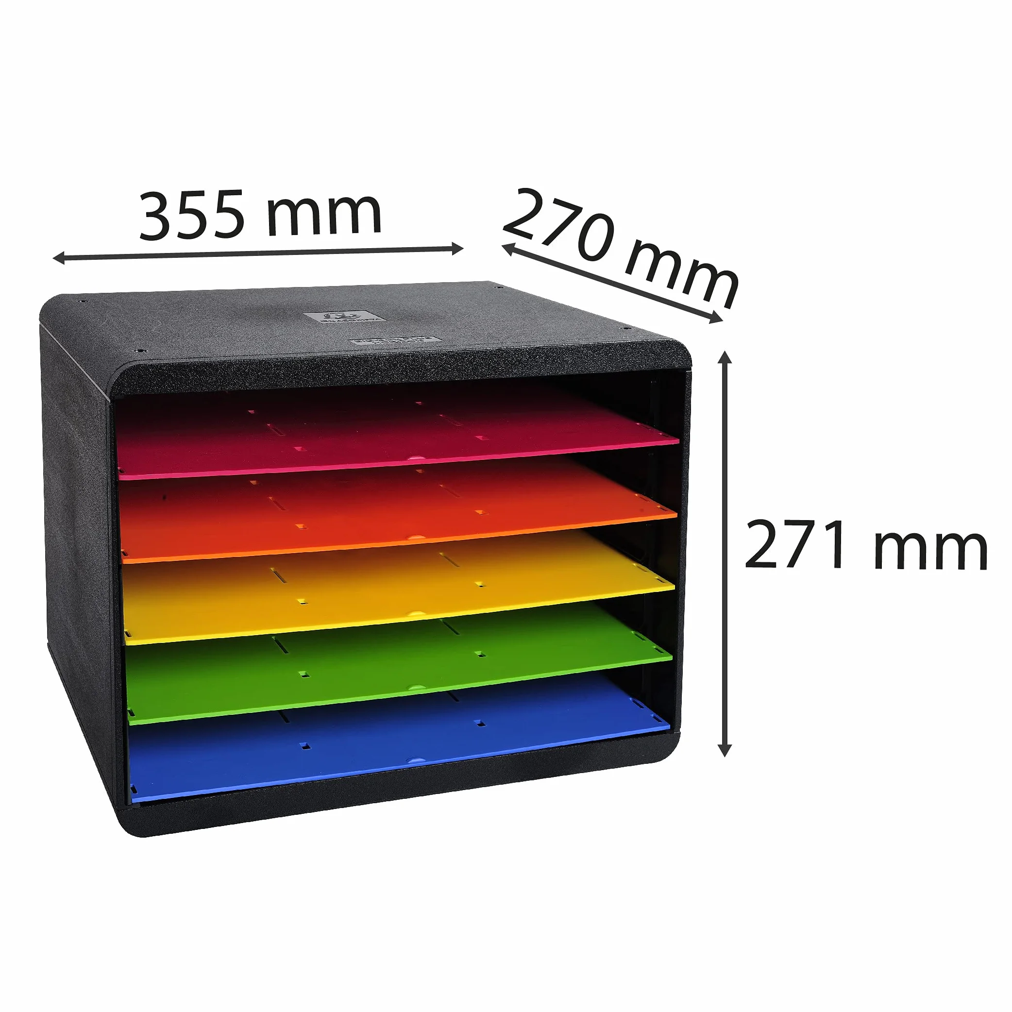 Exacompta Trier Horizon 5 compartiments A4+ Noir arlequin 27x35,5x27,1 cm
