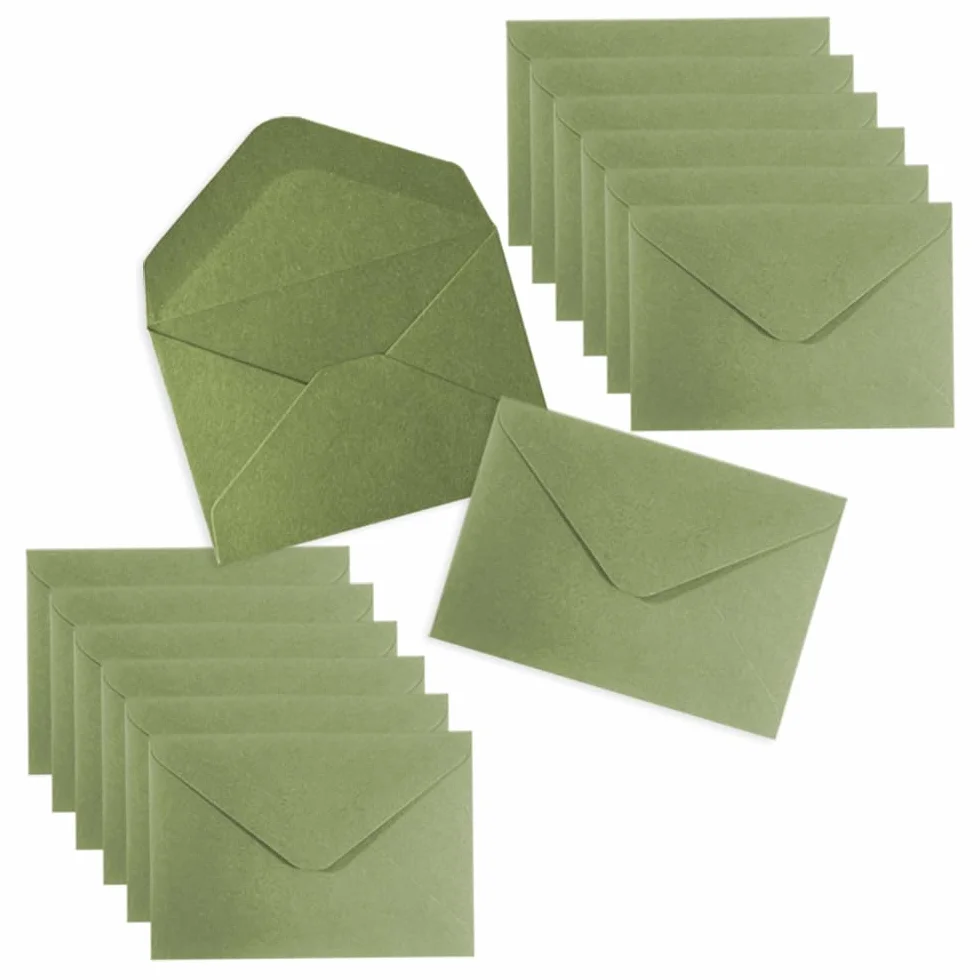 Enveloppes Cadeau Vertes 70 x 100 mm, Lot de 60 pour Mariage et Emballage de Cadeaux