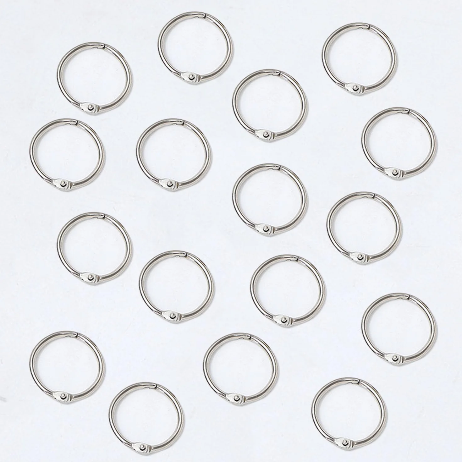Anneaux de Reliure 20mm Métalliques Ouvrable pour Livre Classeur Scrapbooking