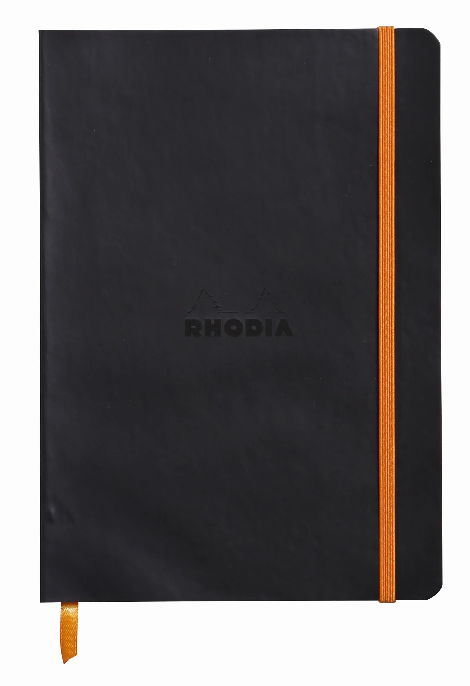 Rhodia Rhodiarama Carnet Souple A5 Ligné 160 Pages Papier Clairefontaine Ivoire 90 g/m² Couverture Simili Cuir Noir