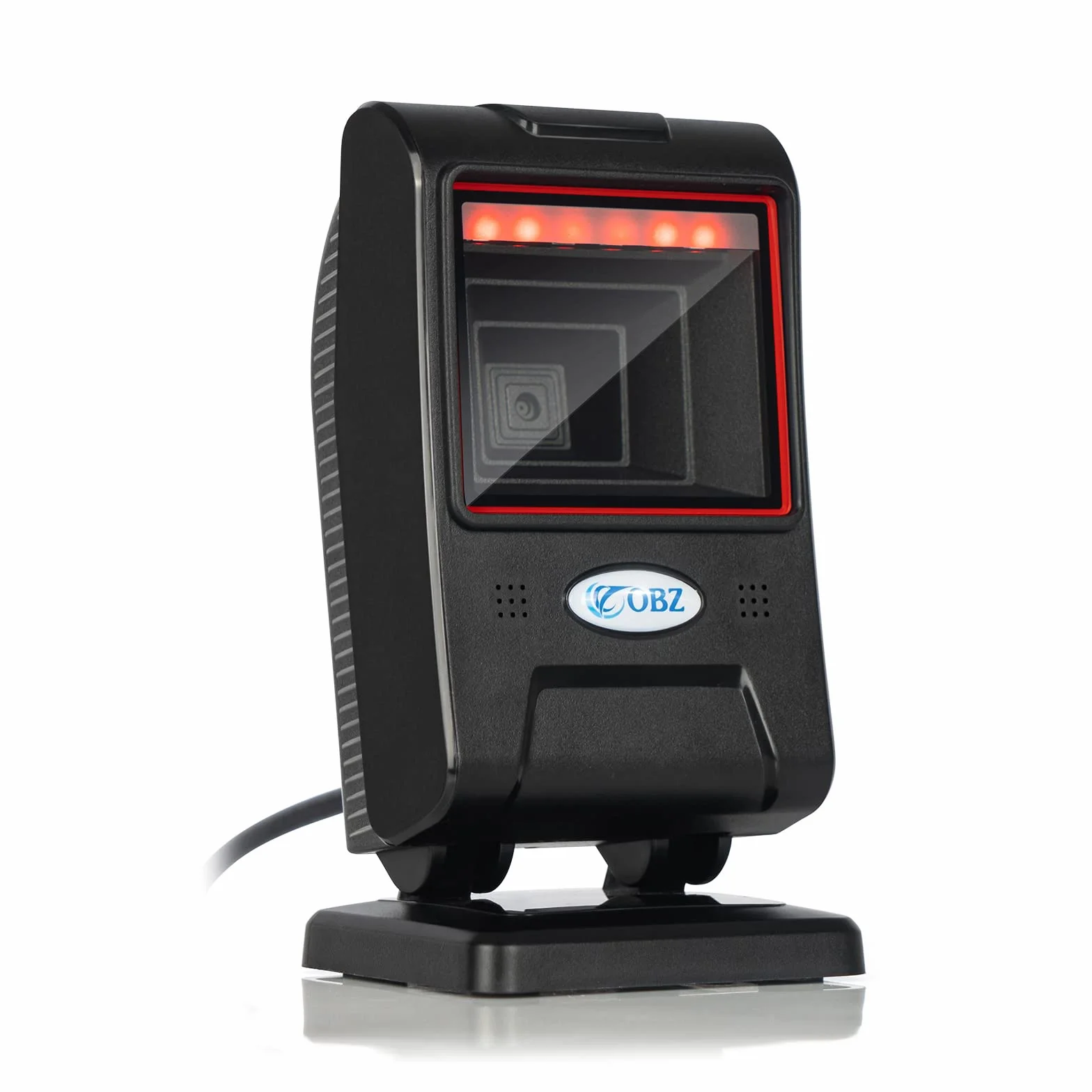 Lecteur Code Barre USB, Scanner de Code Barre de Bureau Professionnel avec Fenêtre de Numérisation pour Supermarché Magasin
