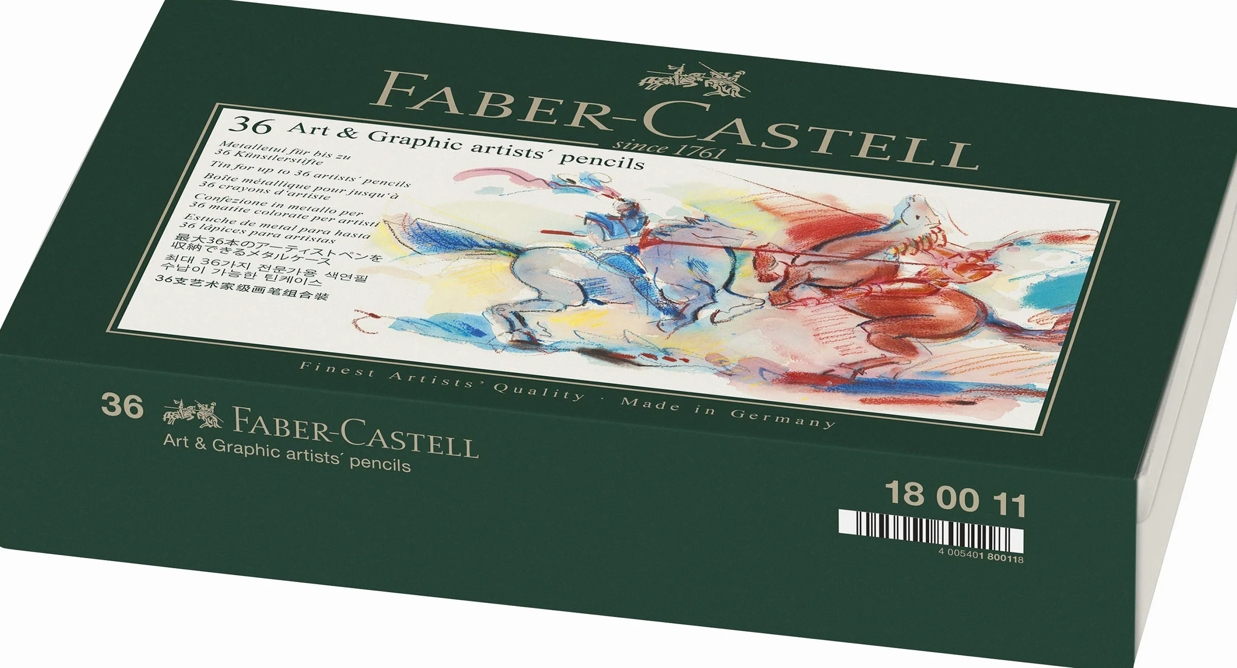 Faber-Castell Trousse en métal vide pour 36 crayons art & graphic