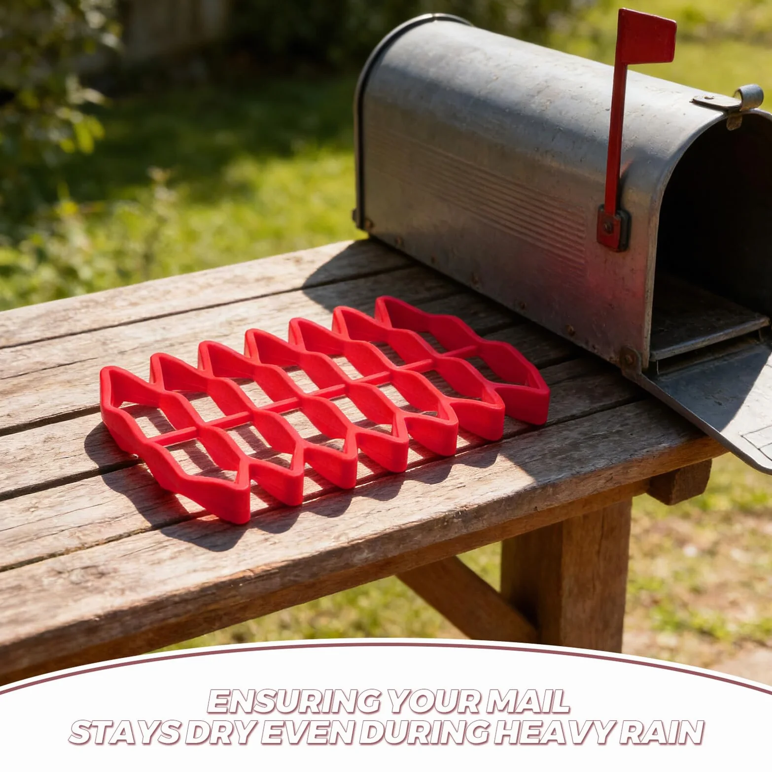 HEMOTON Insert pour Boîte aux Lettres en Silicone Rouge Étanche, Protecteur Anti-humidité et Anti-éclaboussures