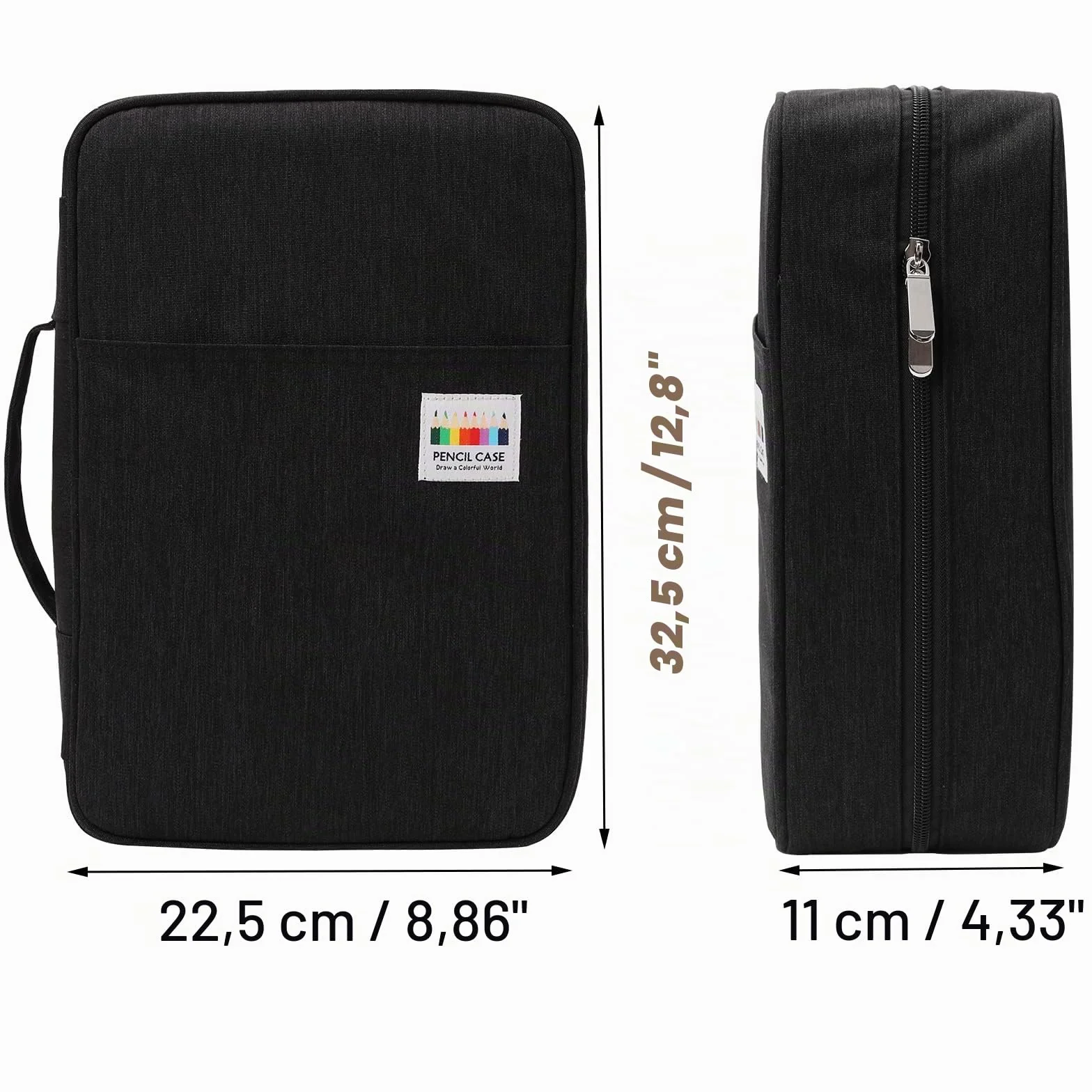 JAKAGO Trousse de Rangement 304 Crayons 100 Emplacements 4 Compartiments Grande Capacité