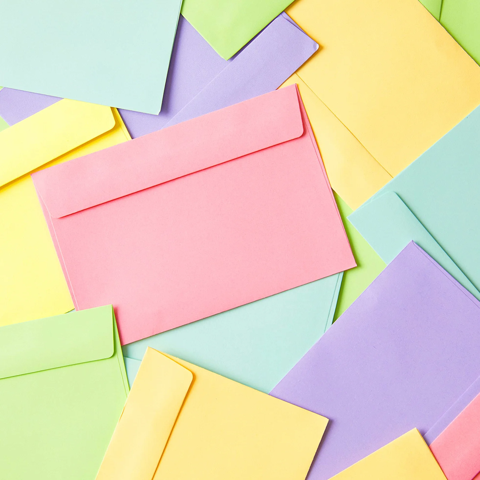 Enveloppes C6 48 Pièces 114 x 162 mm Pastel pour Faire-Part Mariages Anniversaires