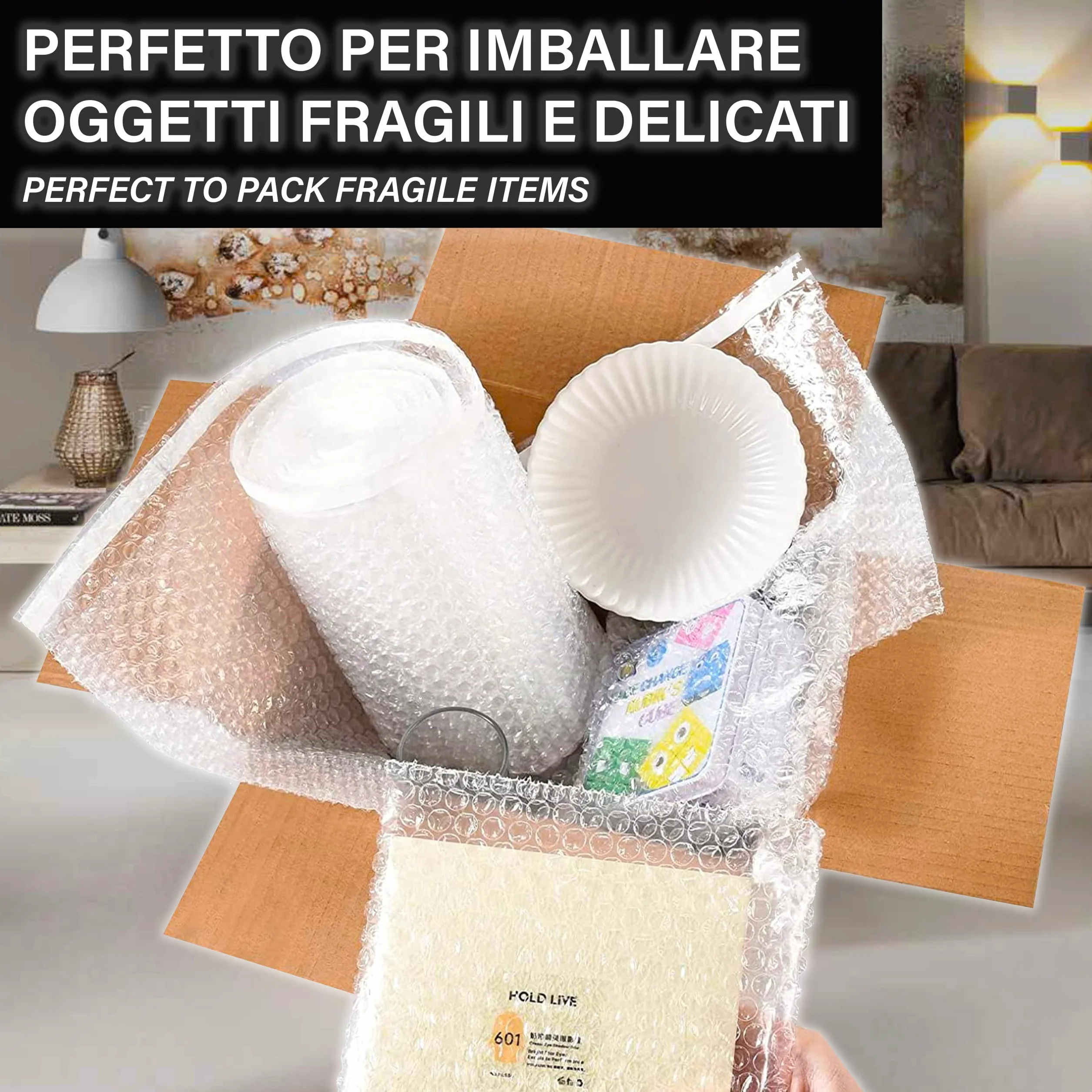 IPEA Rouleau Papier Film à Bulles 20 Mètres x 30 cm 55 g/m² pour Emballage et Protection