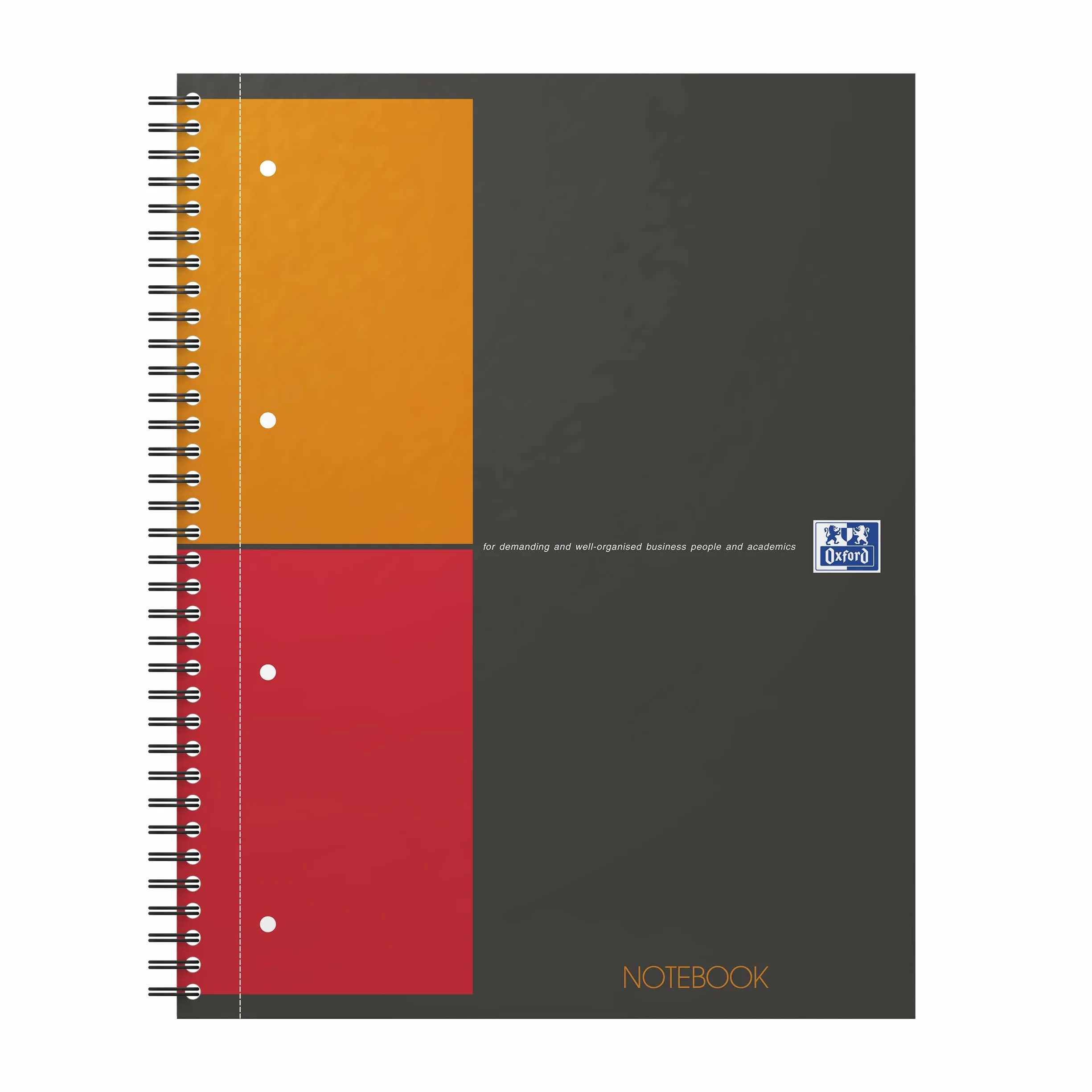 Oxford Cahiers International Notebook A4Plus Petits Carreaux 5 mm 160 Pages Reliure Intégrale Gris