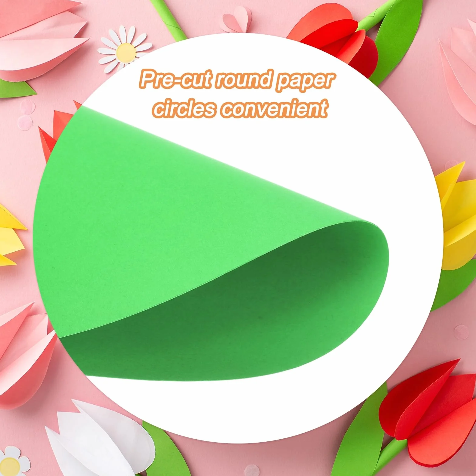 QUARKZMAN 200 PCS Ronds Découpés Papier 2 Pouces 70gsm Carton Rond pour DIY Artisanat