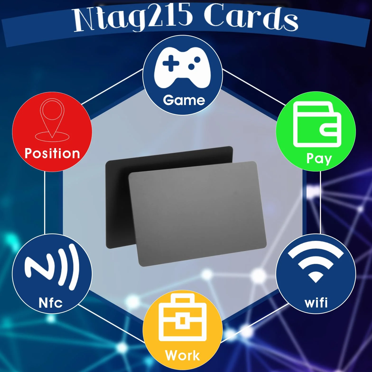 Cartes de visite NFC métal aluminium imperméable lot de 25 pour bureau affaires
