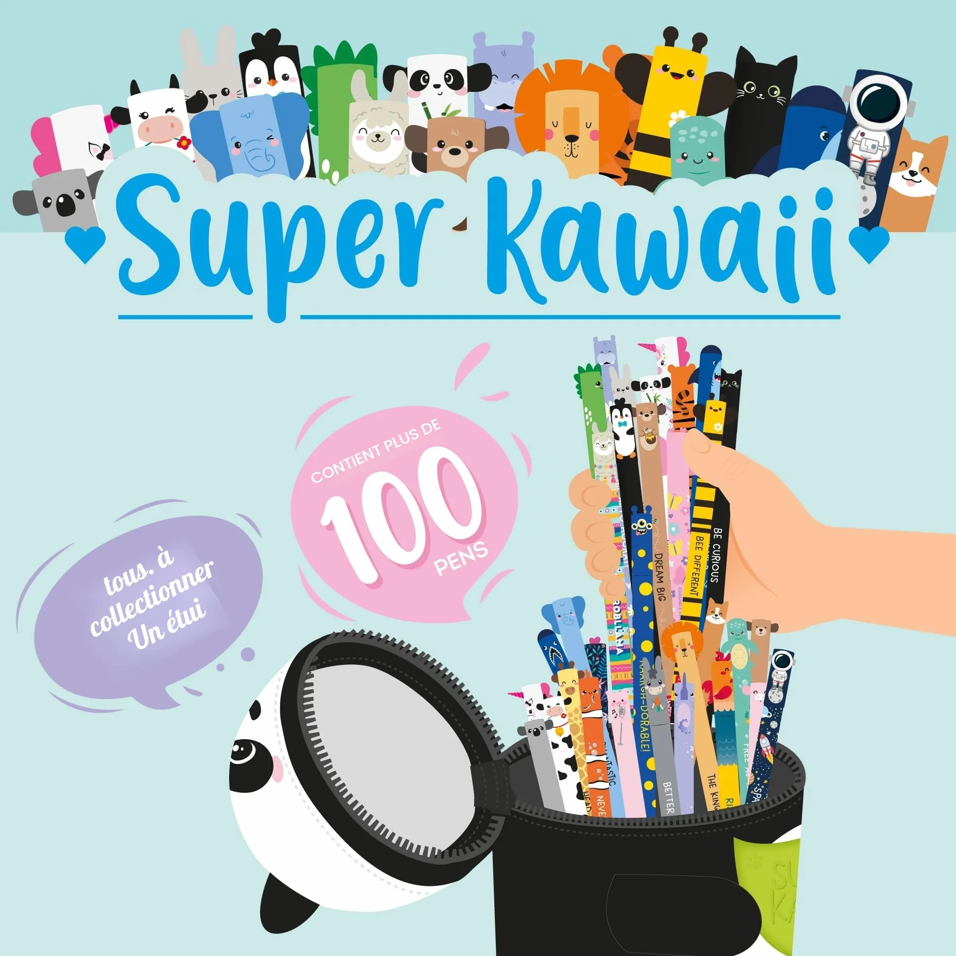 Legami Trousse Kawaii Panda Silicone Souple 13 x 19 x 13 cm