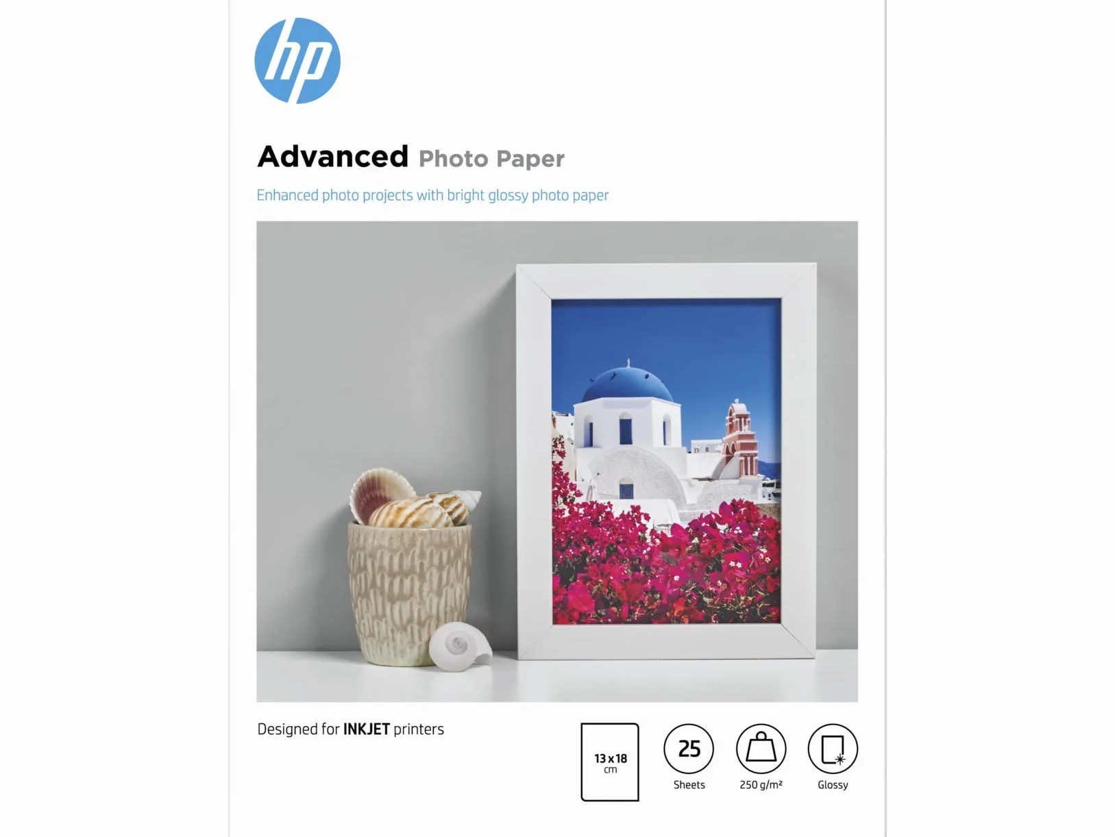 Papier photo HP Advanced brillant 13 x 18 cm 25 feuilles Q8696A