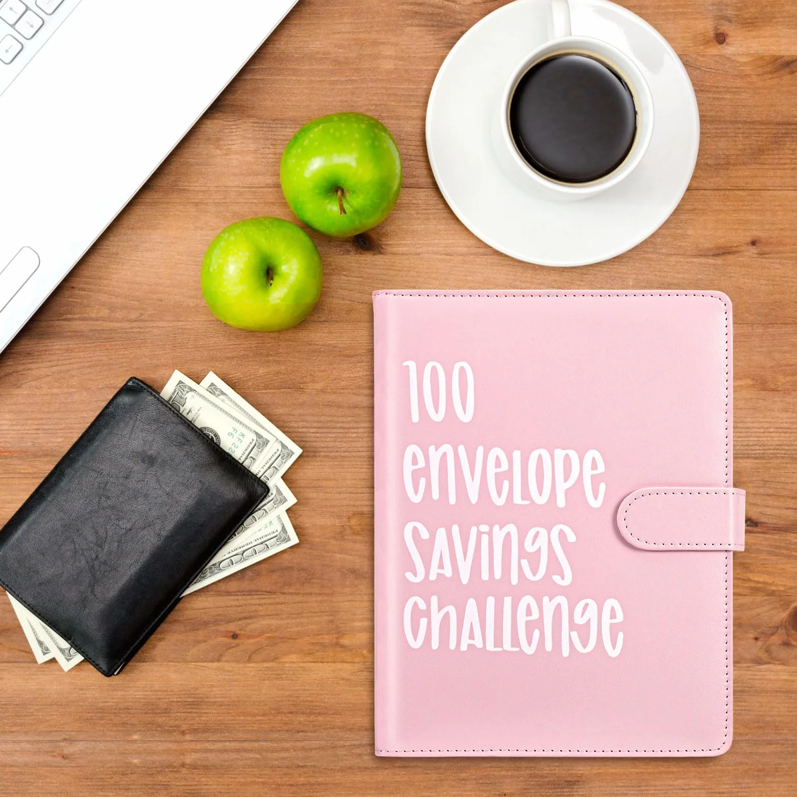 Enveloppe Budget A5 Planificateur 100 Défis d'Épargne pour Couples Rose