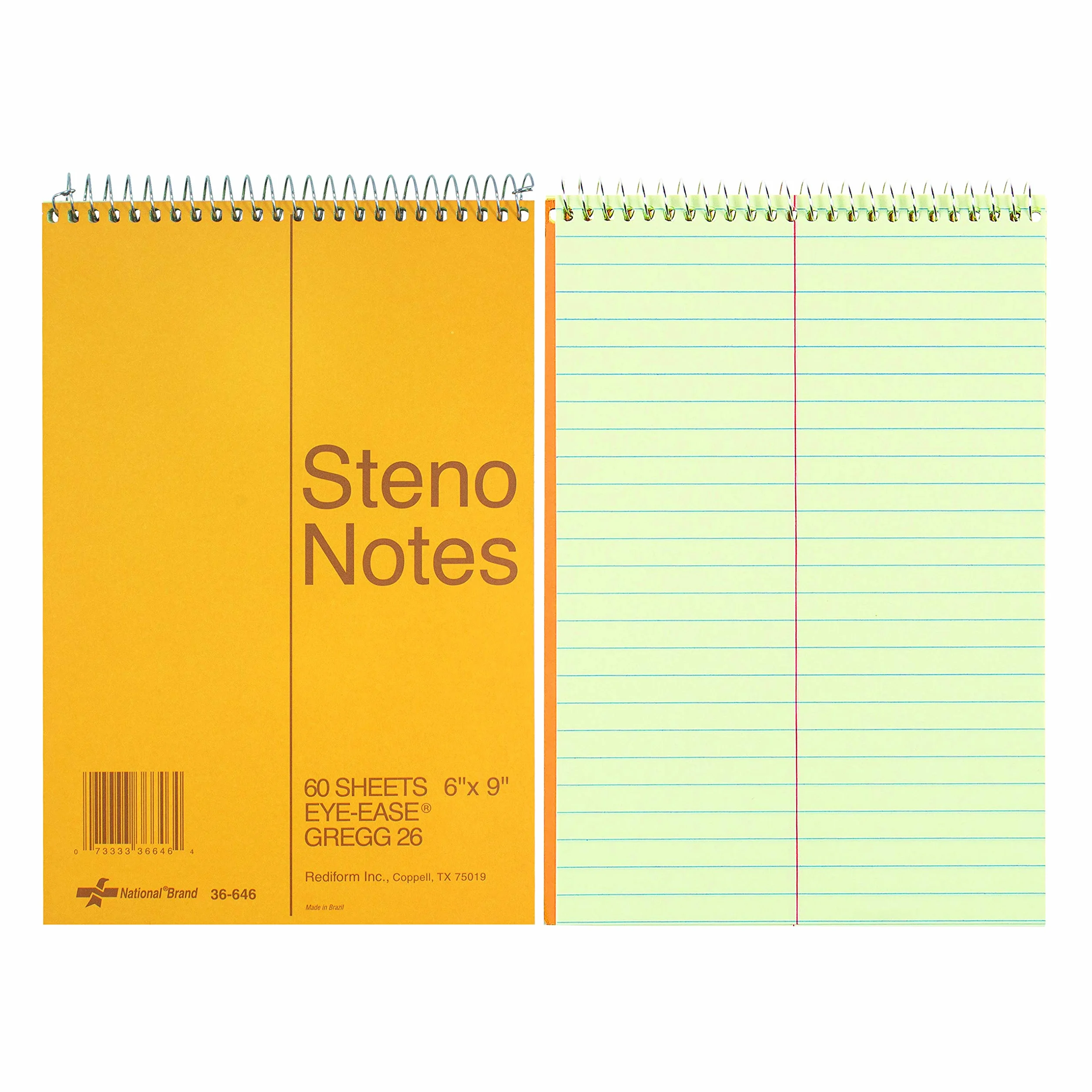 Rediform National 36646 Steno Notes Multicolore 15,2 x 22,9 cm