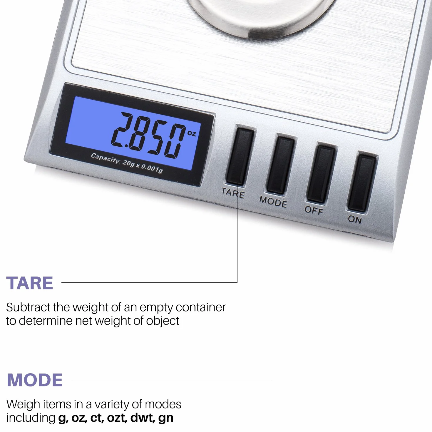 Smart Weigh GEM20 Balance intelligente numérique haute précision 20x0.001g