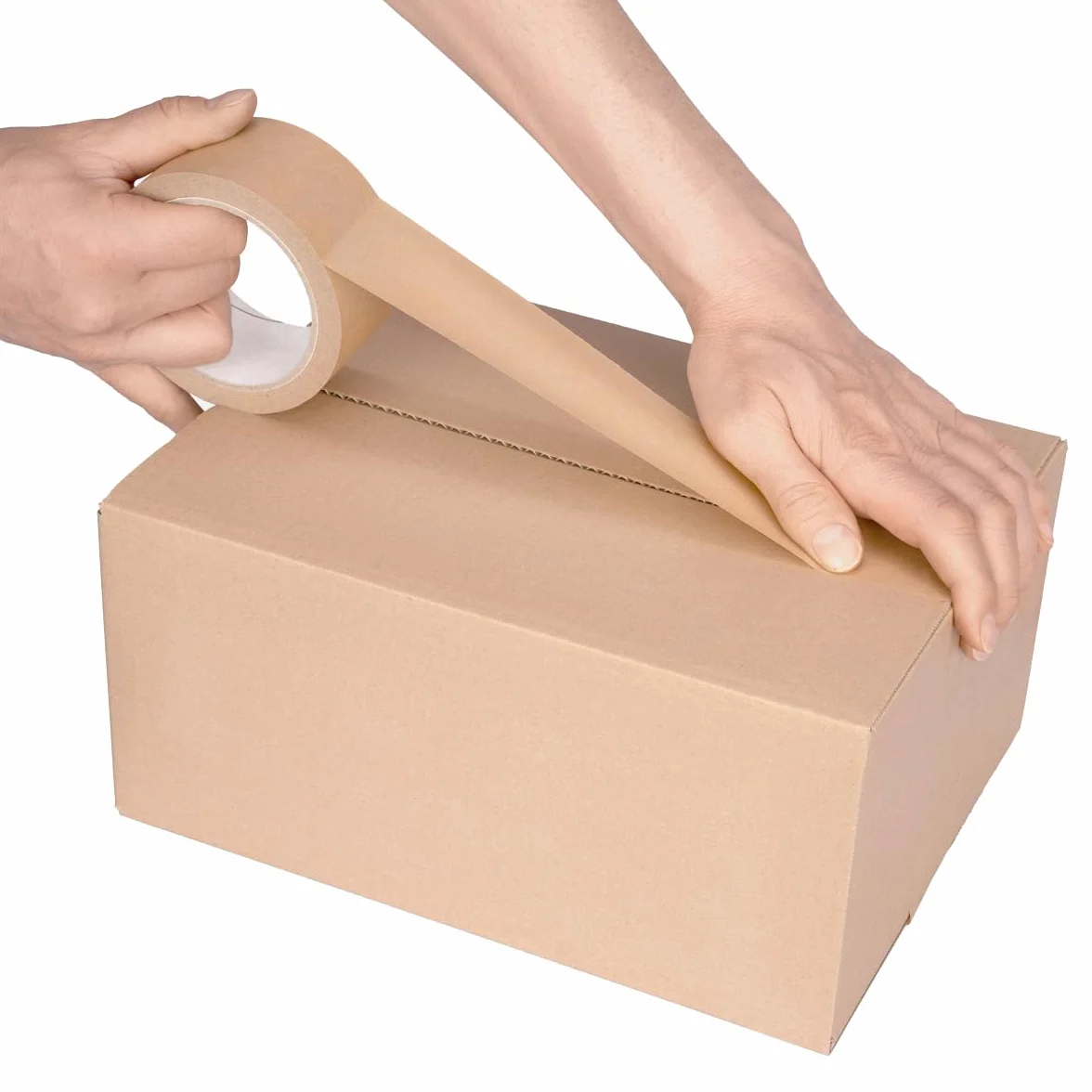 Cartons pliants d’emballage 500 x 500 x 500 mm brun simple cannelure 25 pièces