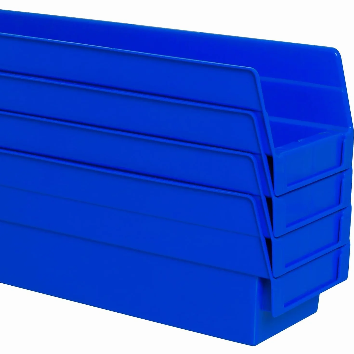 Akro-Mils Étagères en plastique 30120 bacs de rangement robustes 30,48 cm x 10,16 cm x 10,16 cm bleu paquet de 24