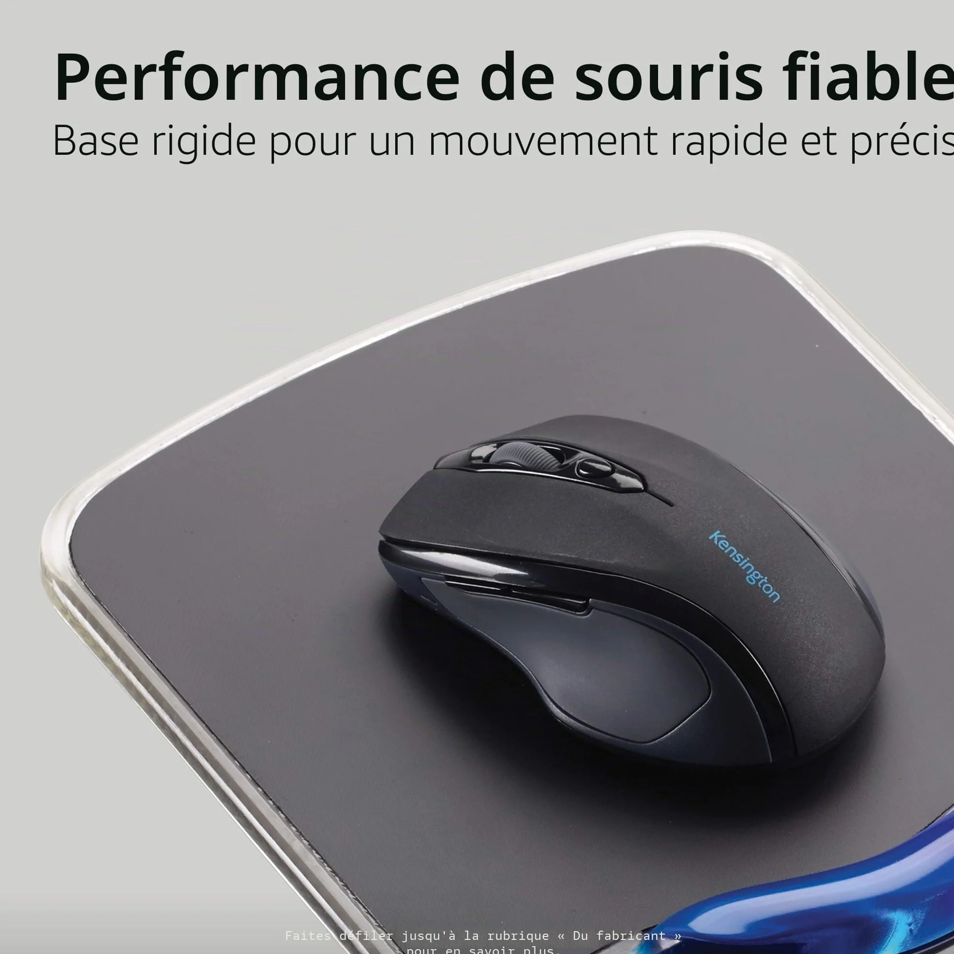 Kensington Tapis de Souris Ergonomique Gel Duo avec Repose-Poignets, Antidérapant, Bleu