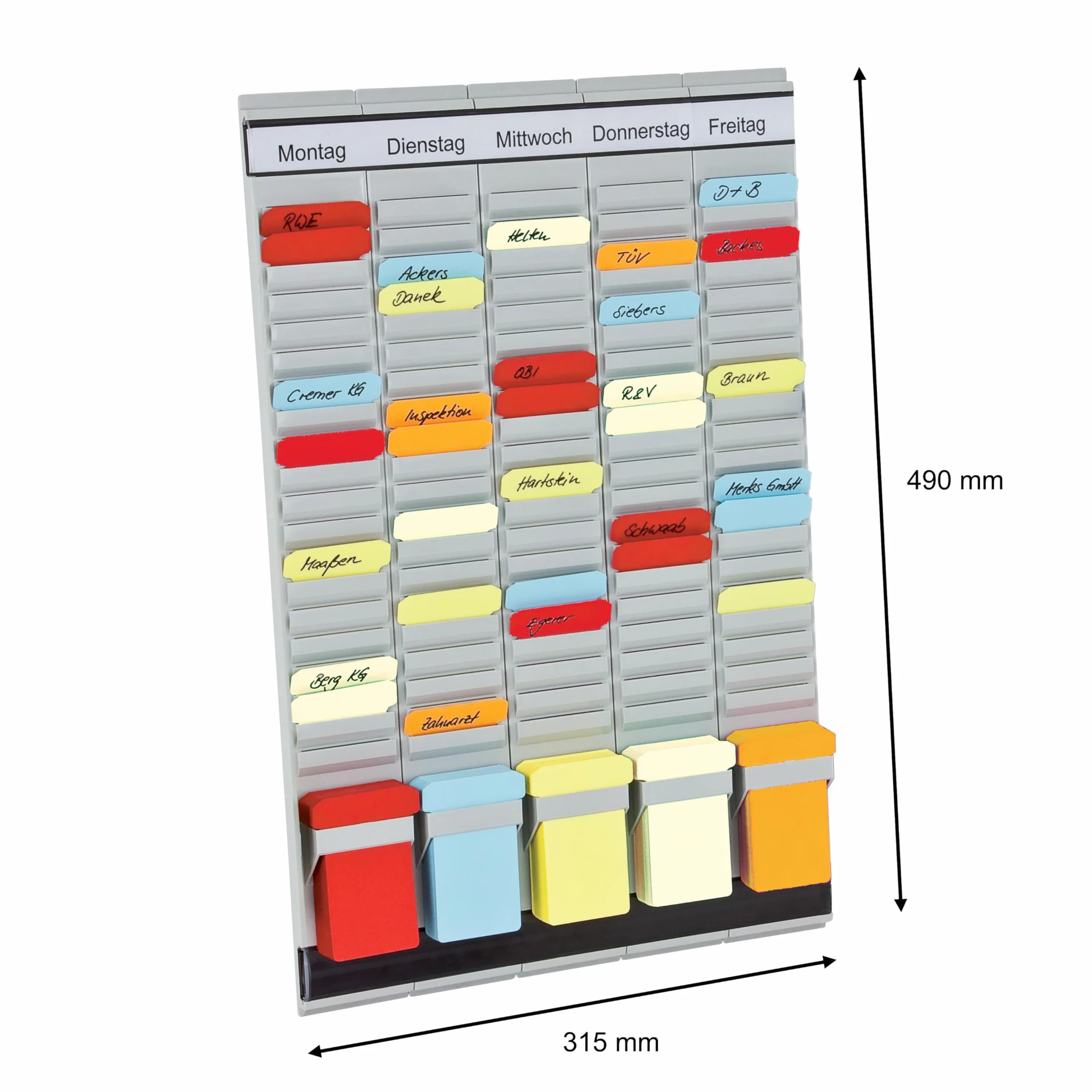 Franken PV1 Organiseur de bureau avec cartes en T et en-têtes 20 pièces 31,5 x 49 cm