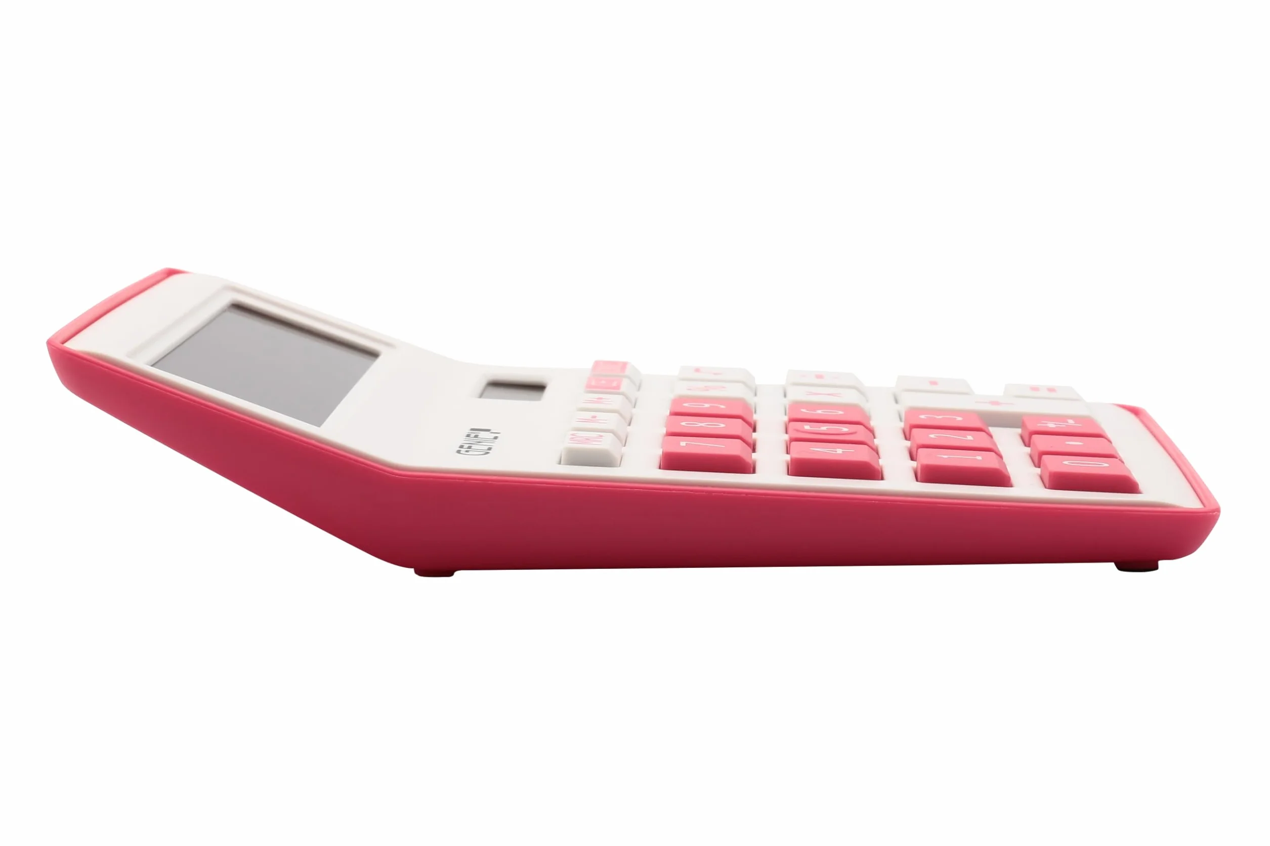 Genie 840 P 10 chiffres calculatrice de bureau double alimentation solaire batterie design compact rose