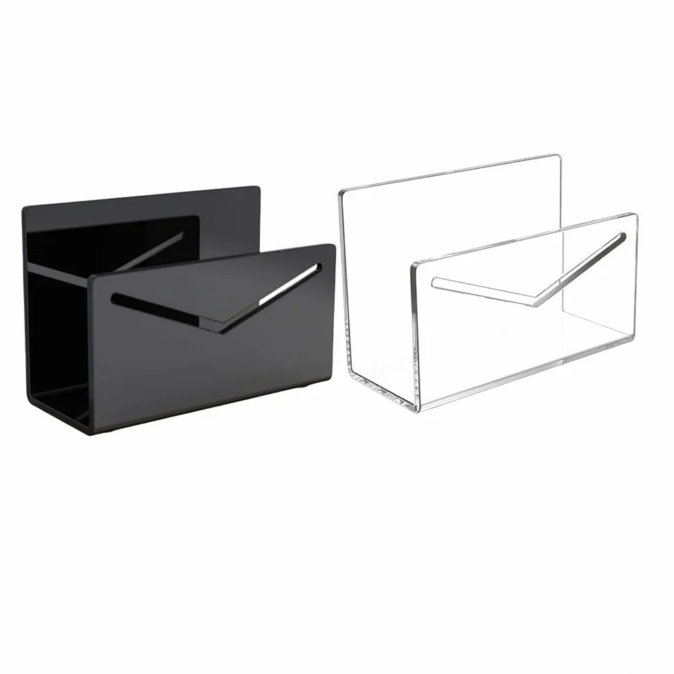 Organiseur de courrier acrylique transparent porte-lettres design compact