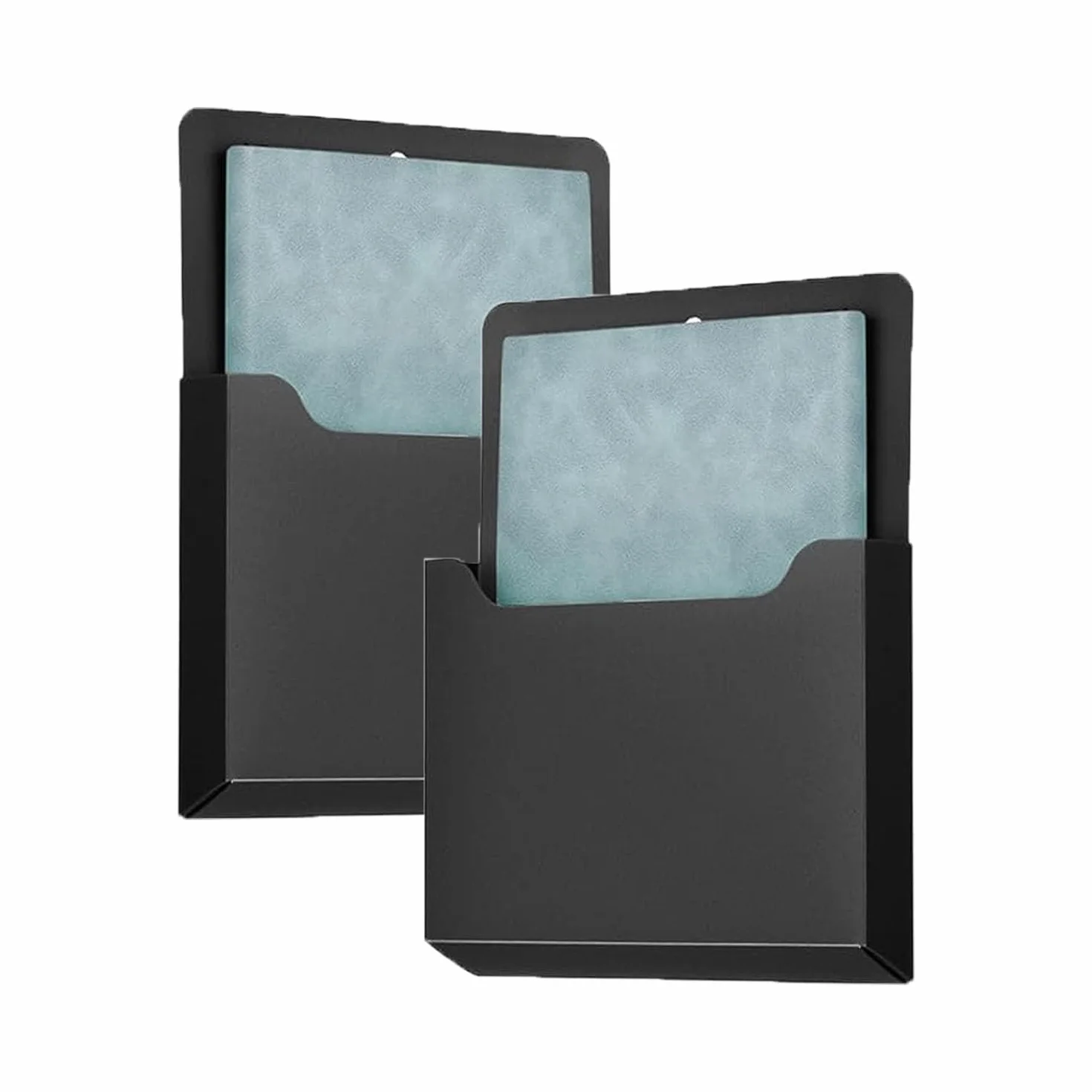 Porte-documents magnétique noir lot de 2 avec aimant puissant