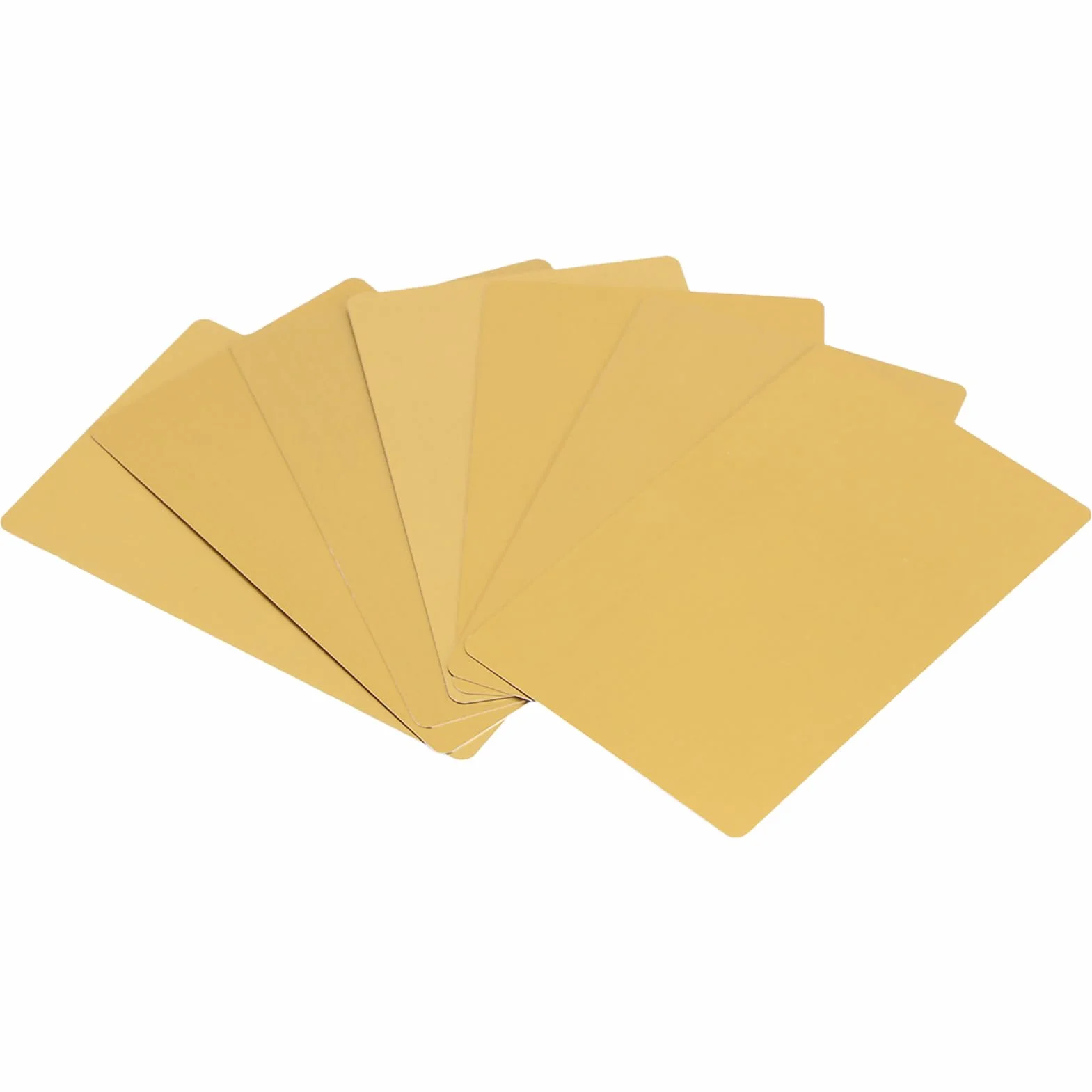Cartes de Visite en Métal Vierges Alliage d'Aluminium 50 Pièces Jaune