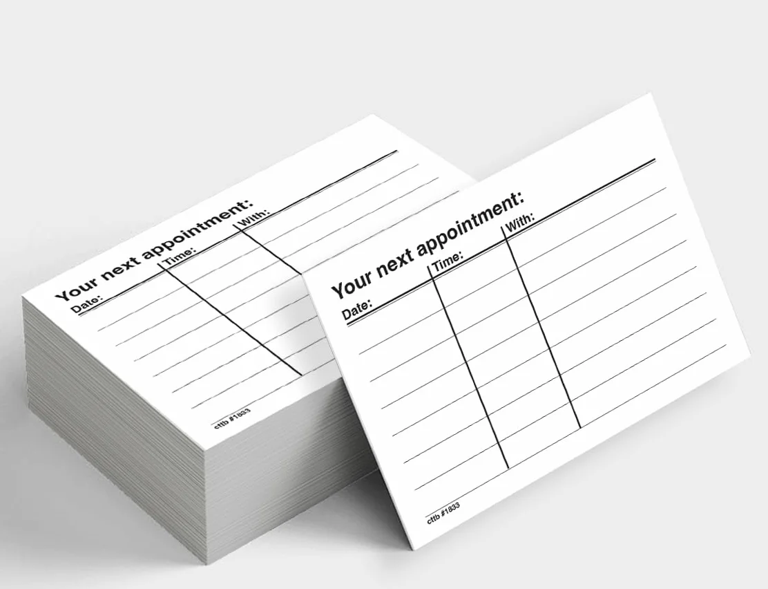 Cartes de rappel professionnelles blanches 300 g/m² Lot de 200