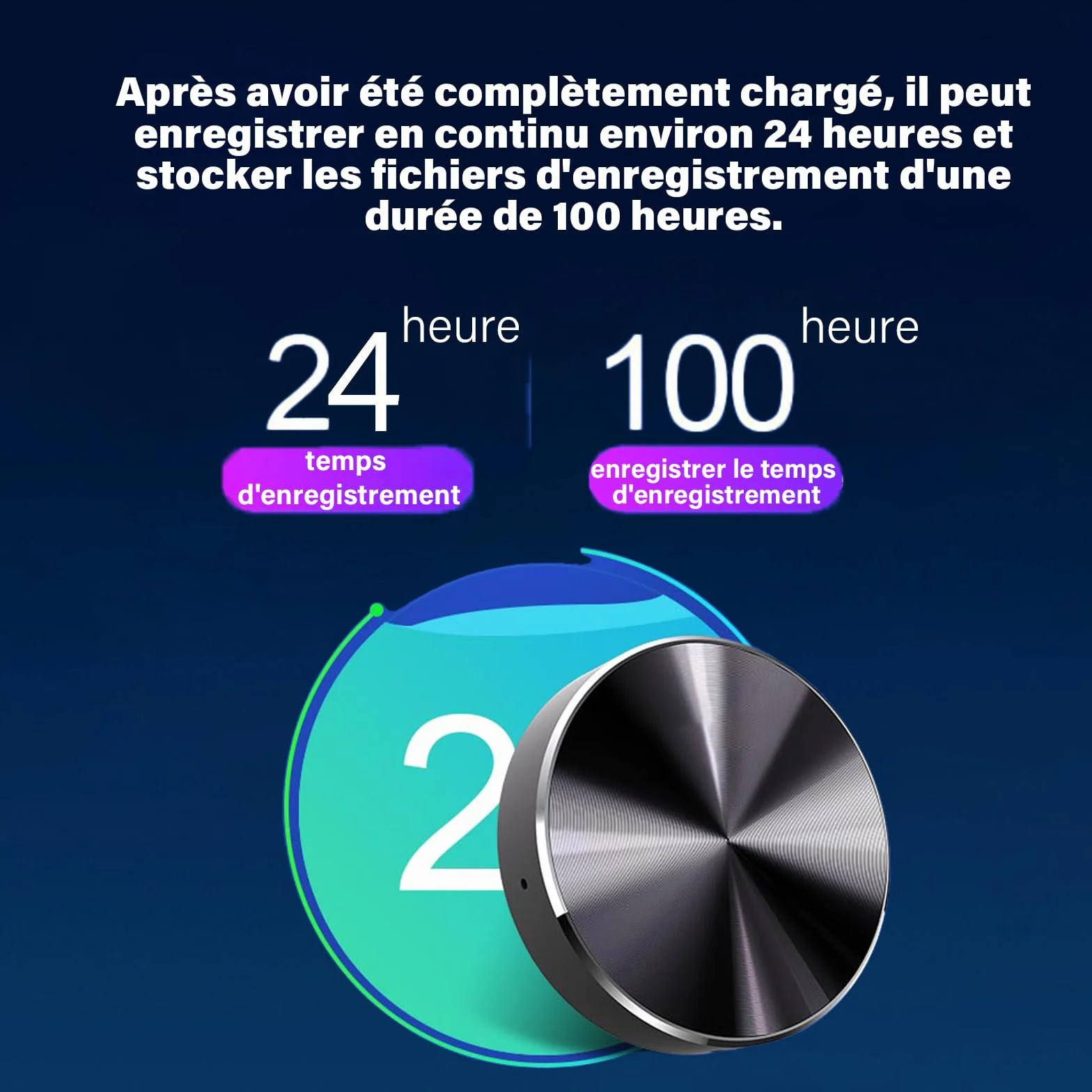 Mini dictaphone espion, enregistreur vocal numérique