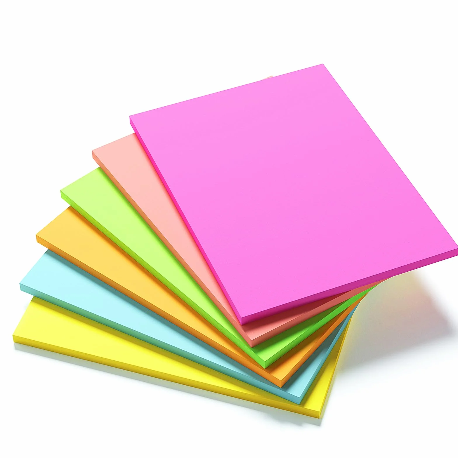 Blocs géants adhésifs extra larges 203x152mm 6 couleurs brillantes 50 feuilles 6 blocs
