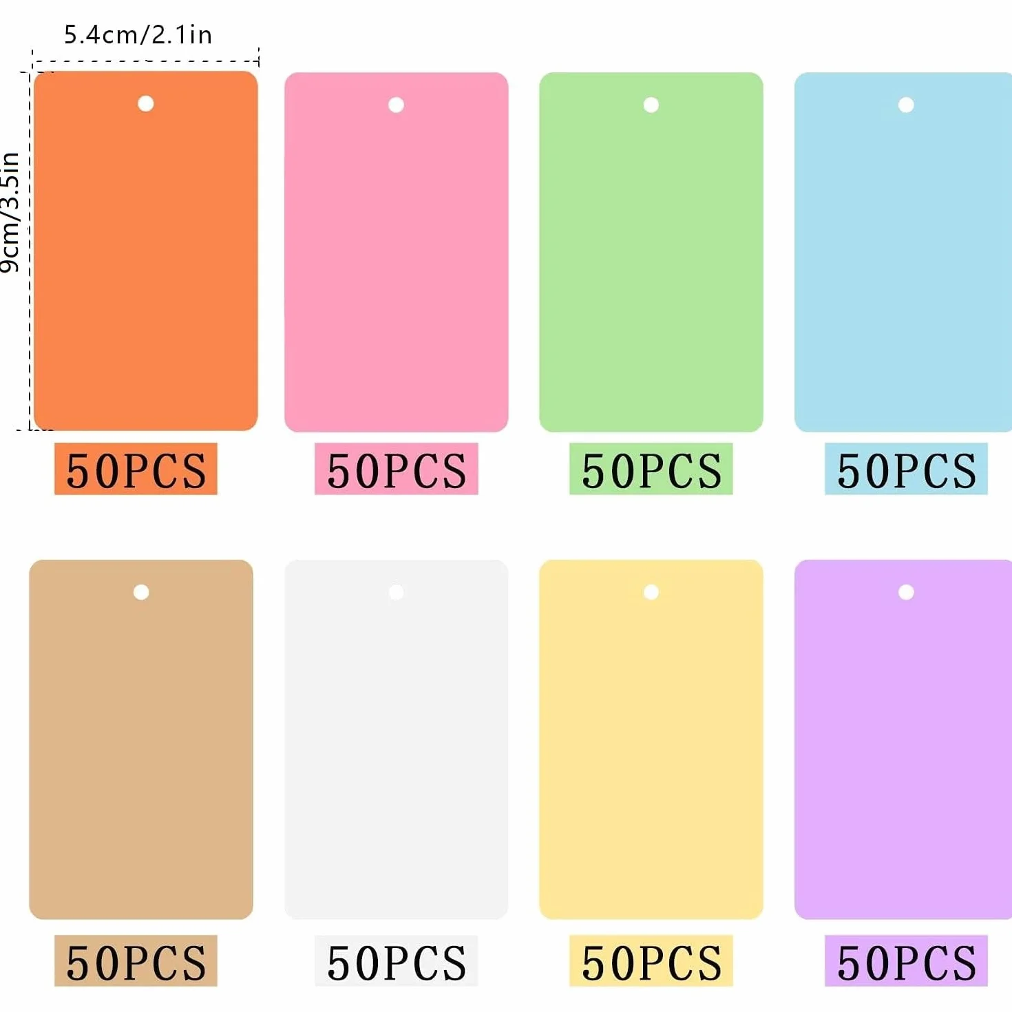 Carte Mémo Mobile, Flash Cards avec anneau de reliure, 8 pièces 400 feuilles 2.1" x 3.5"