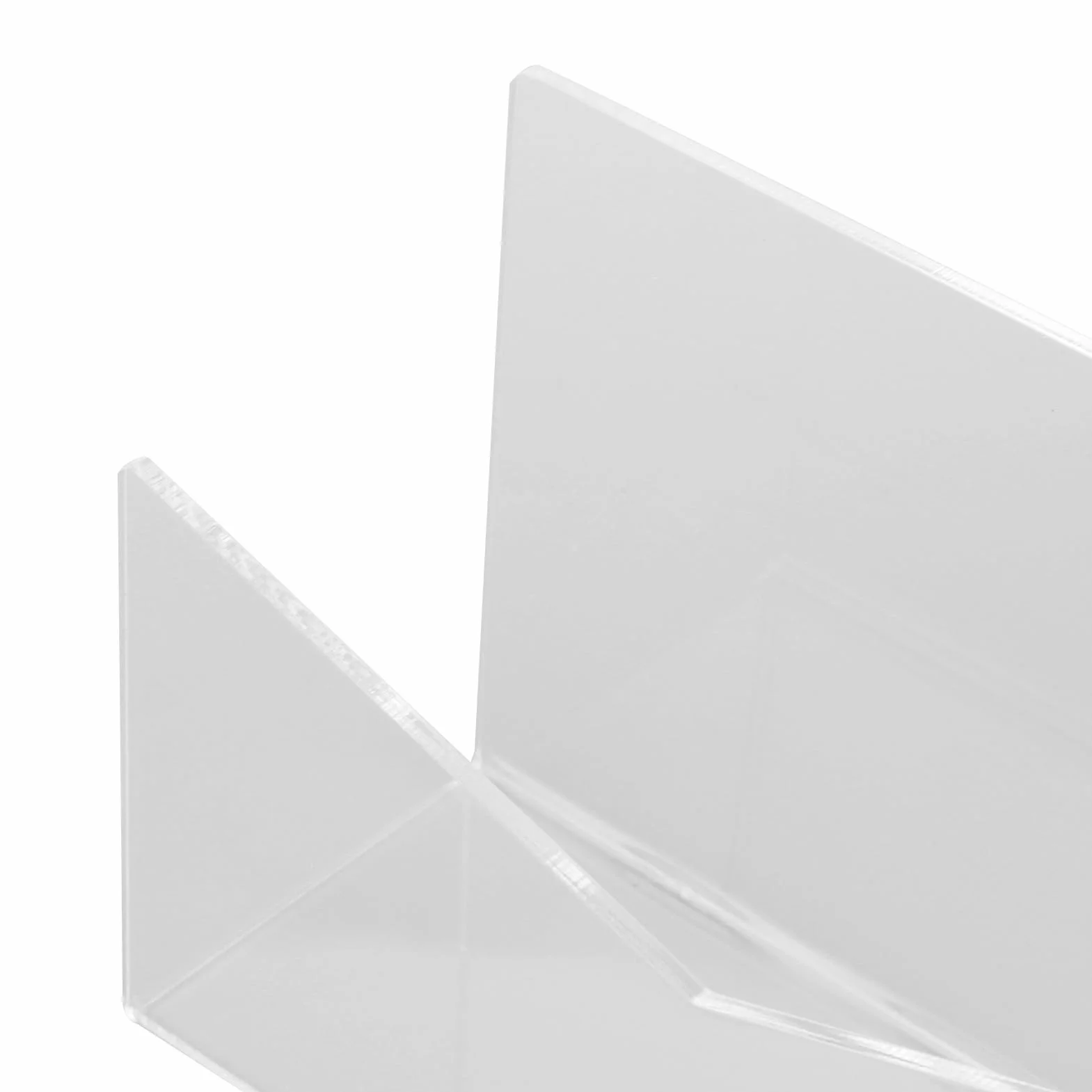 Porte-courrier en Acrylique Transparent pour Bureau, Support d'Enveloppe Autoportant