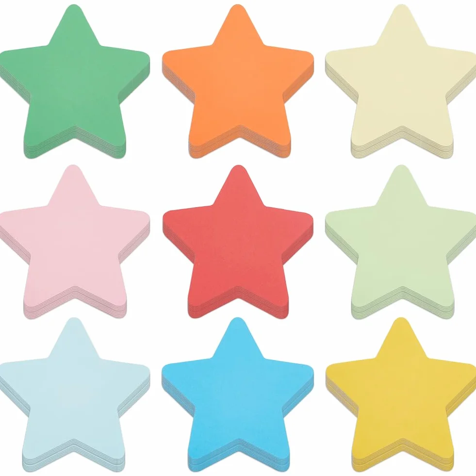 72 Découpes en Papier Forme Étoile 6 cm pour Tableau d'Affichage Salle de Classe