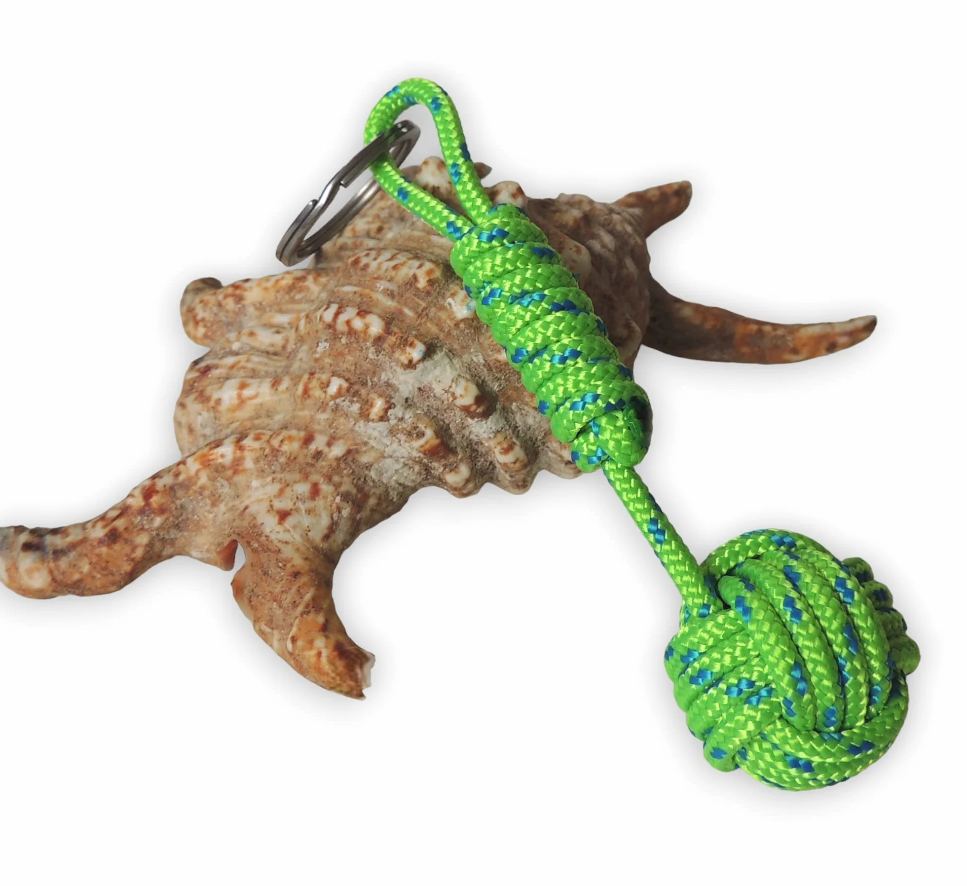 Porte-clés Pomme de Touline vert et bleu