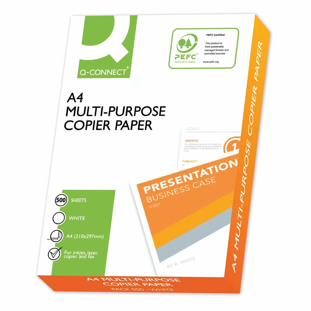 Papier photocopieur Q-CONNECT KF10057 A4 75 g/m² 500 feuilles qualité C universel