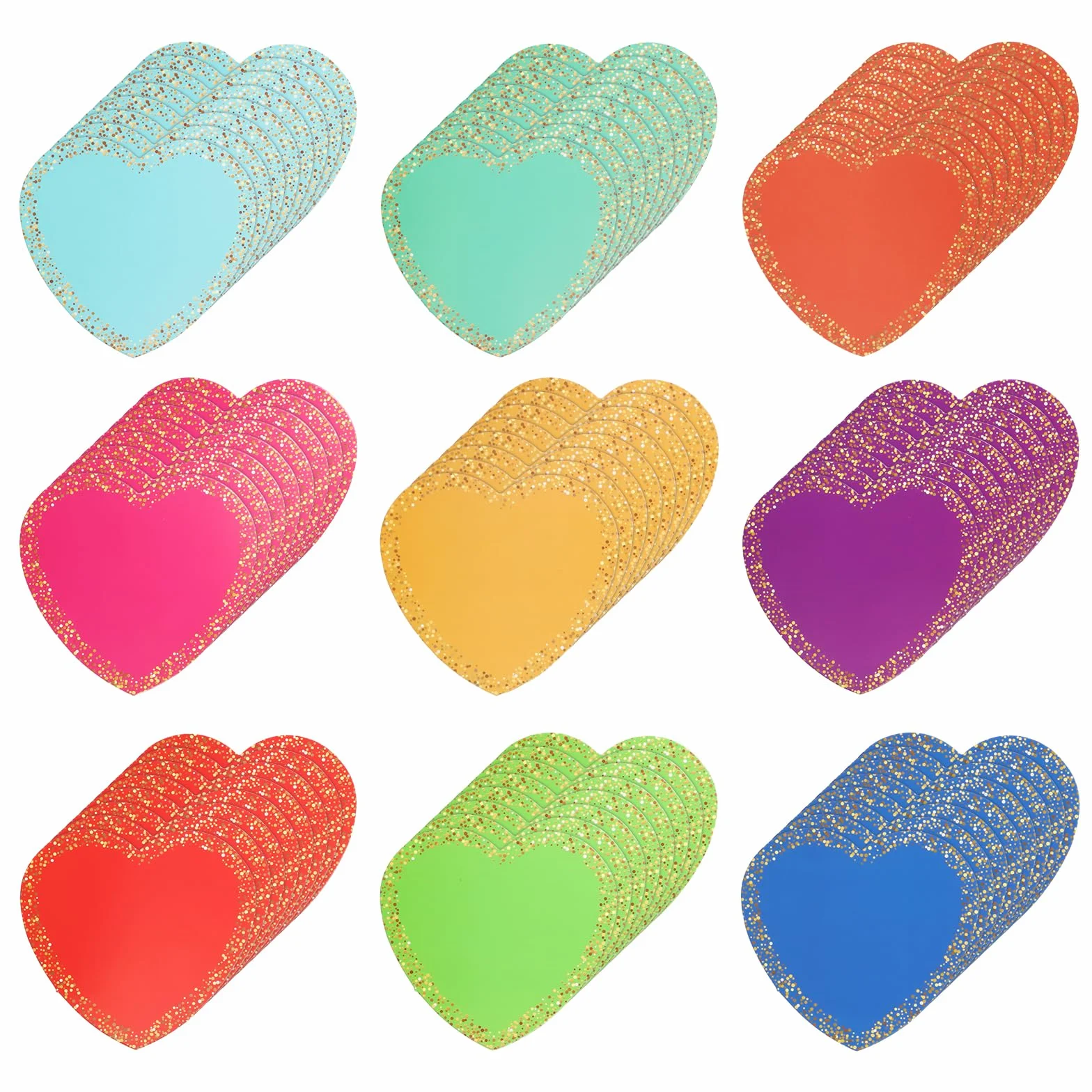 Papier en Forme de Coeur 108 Pièces, Paper Cutouts pour Tableau Affichage, Décoration DIY