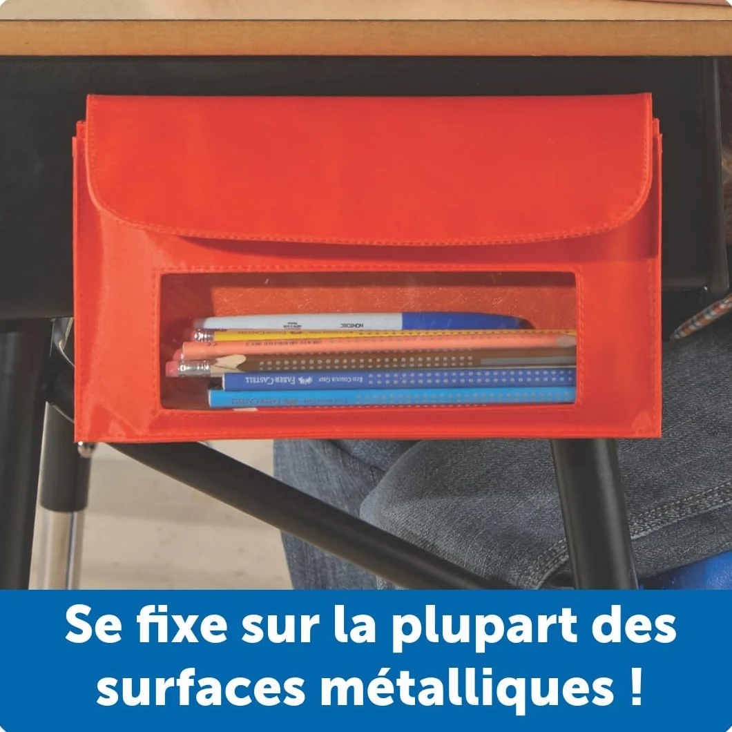 Learning Resources Pochettes de Rangement magnétiques Ensemble de 4 pour Tableau Blanc Surfaces métalliques