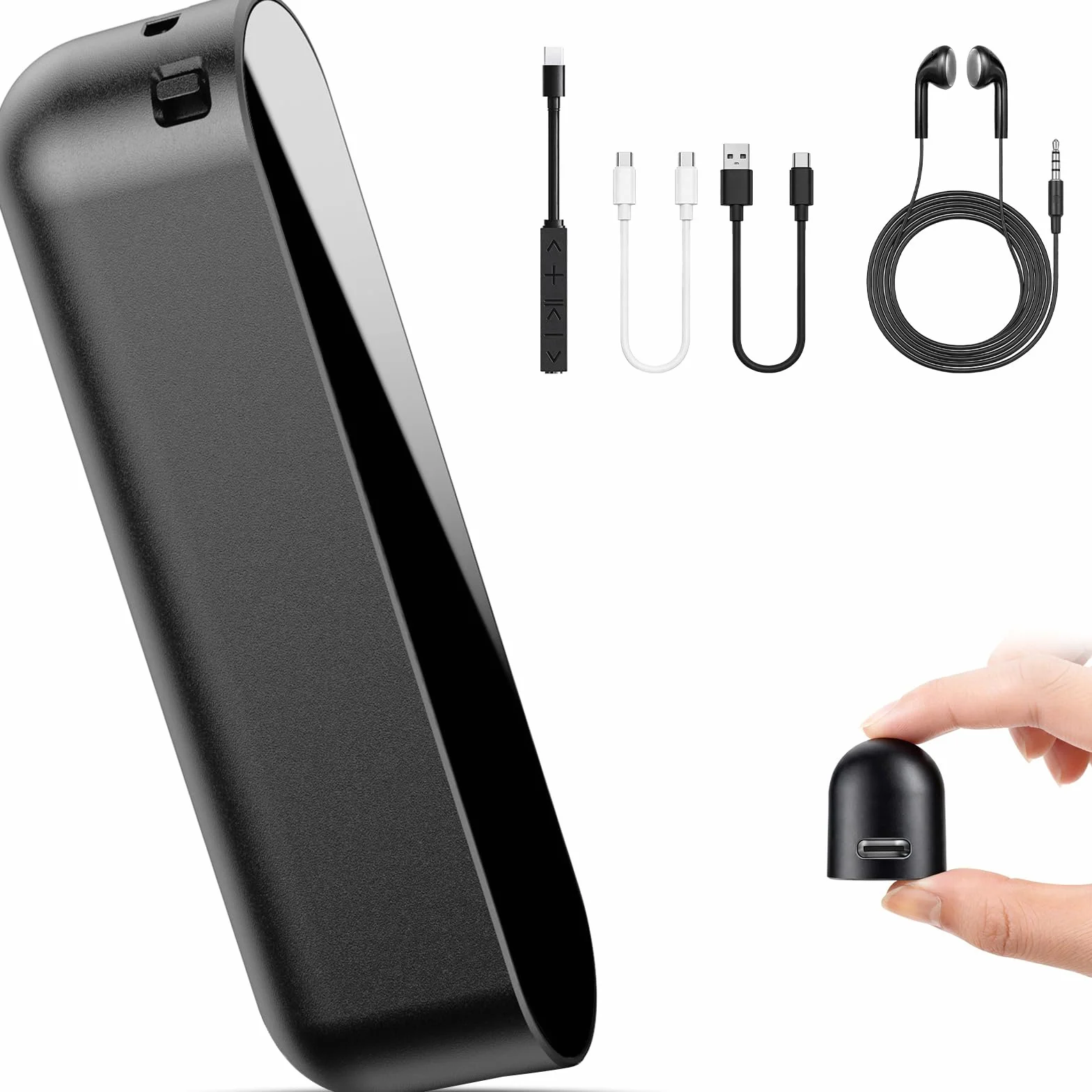 Enregistreur Vocal 128Go Magnétique 40 Jours Enregistrement Continu Activation Vocale Rechargeable USB