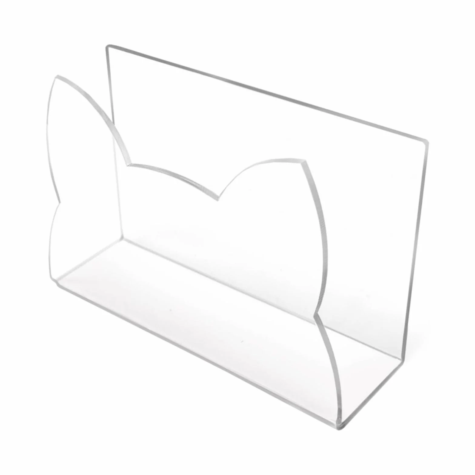 Porte-lettres chat acrylique transparent 15 x 5,5 x 10 cm organiseur enveloppes bureau
