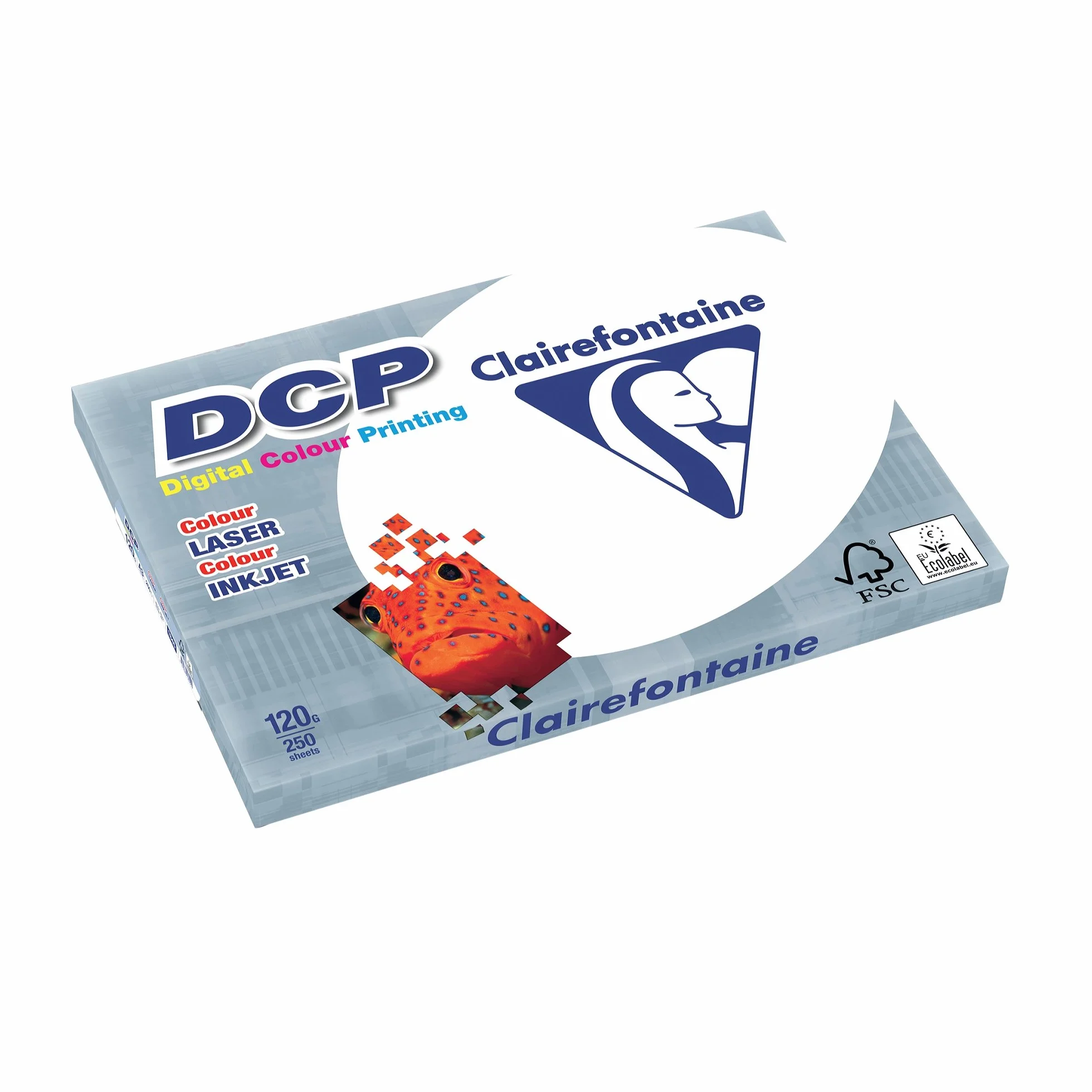 CLAIREFONTAINE Papier Dcp Multi fonctions A3 120g/m2 Satiné Lot de 250 Blanc