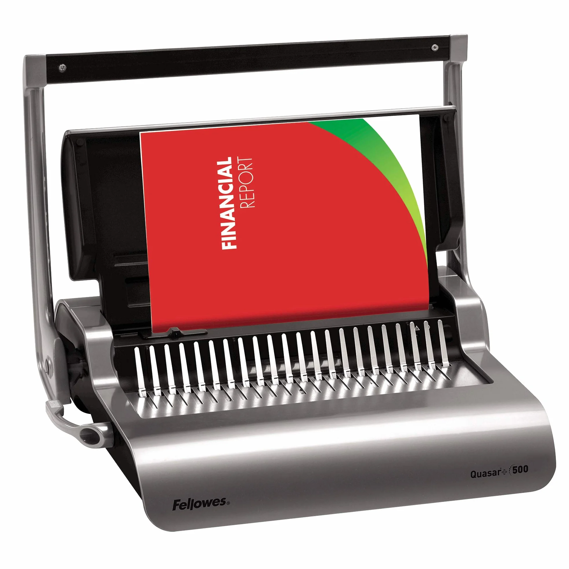 Fellowes Quasar+ Machine à relier 21 trous 500 feuilles Argent
