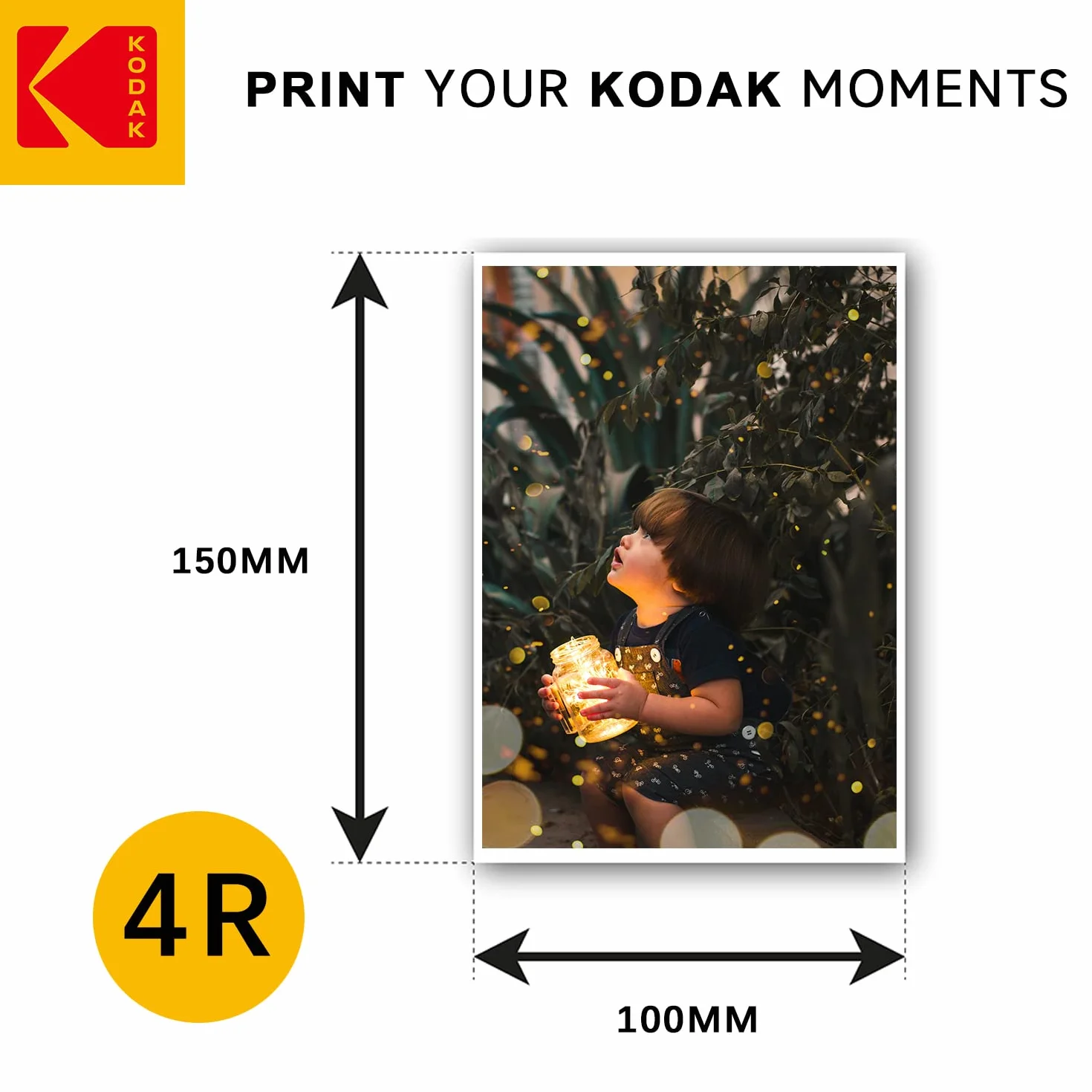 KODAK Picture Paper Papier Photo Brillant A6 10x15cm 230g/m² 100 Feuilles Jet d'Encre