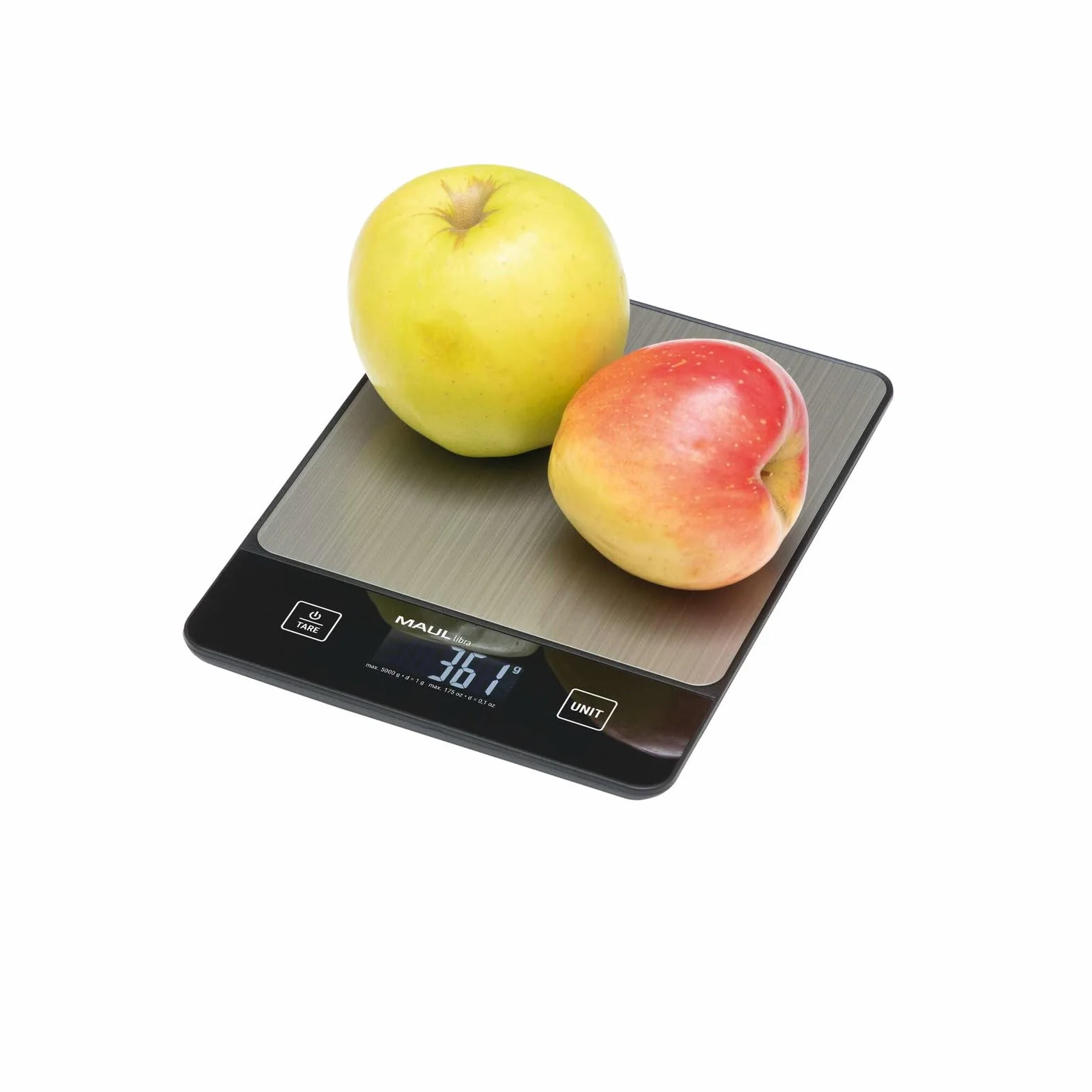 MAUL Balance lettres électronique écran LCD inox 5 kg 19,7 x 14,7 x 1,6 cm