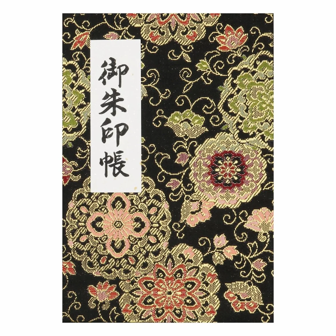 Goshuin-cho Livre de Pèlerinage Japonais Couverture Protection Noir 40 Pages Brocade 16,3 cm x 11,2 cm