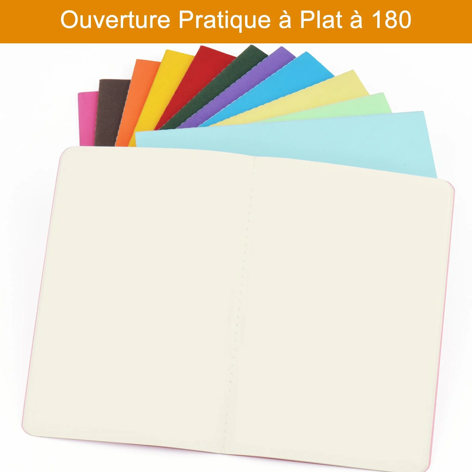 Cahiers Vierge Couverture Couleur, 12 Blocs 60 Pages, Bloc-Notes Couverture Souple pour Bureau École Études