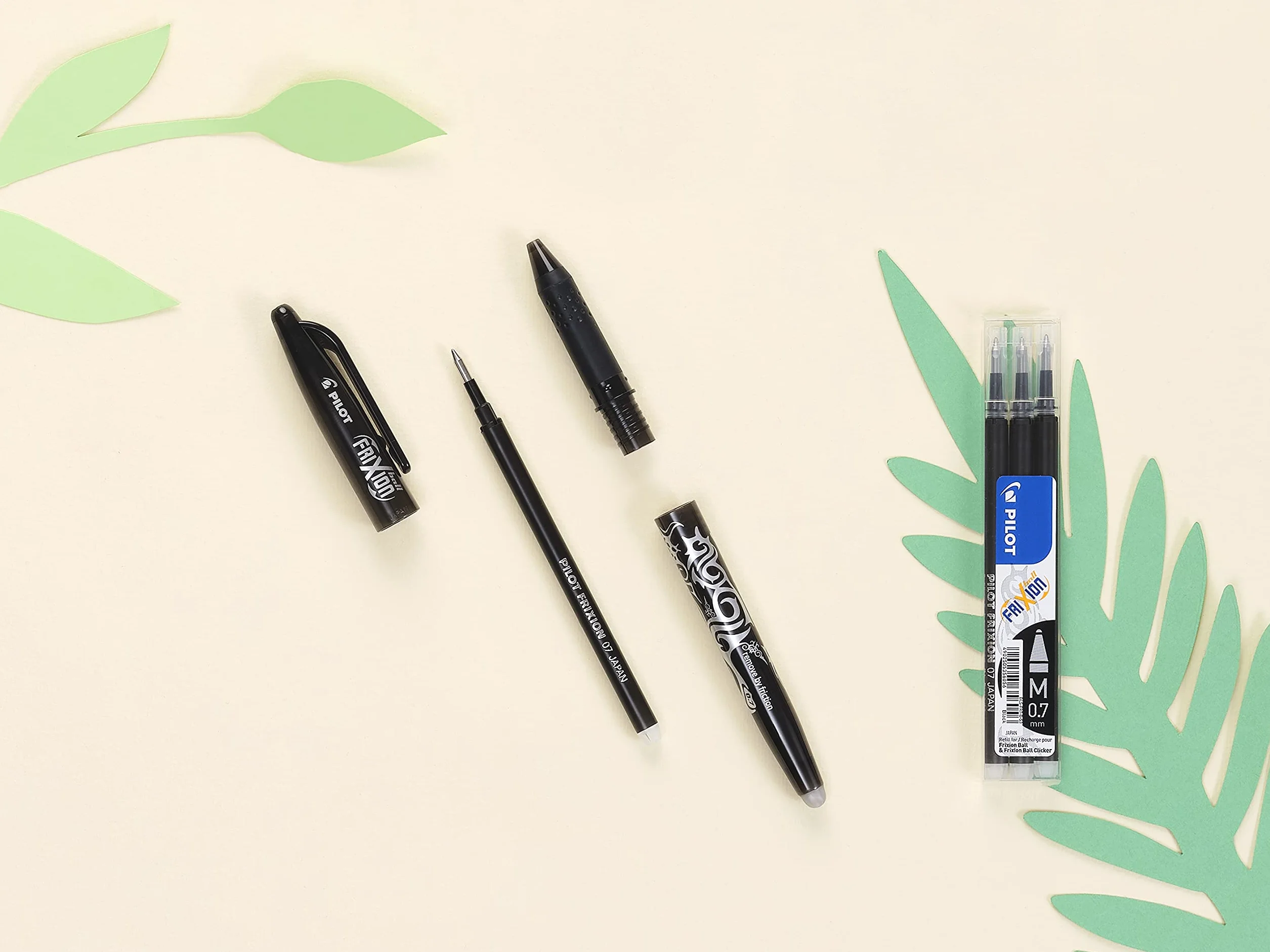 PILOT FriXion Recharges Stylo Effaçable 2 Etuis de 6 Bleu Pointe Moyenne Compatibles FriXion Ball Clicker