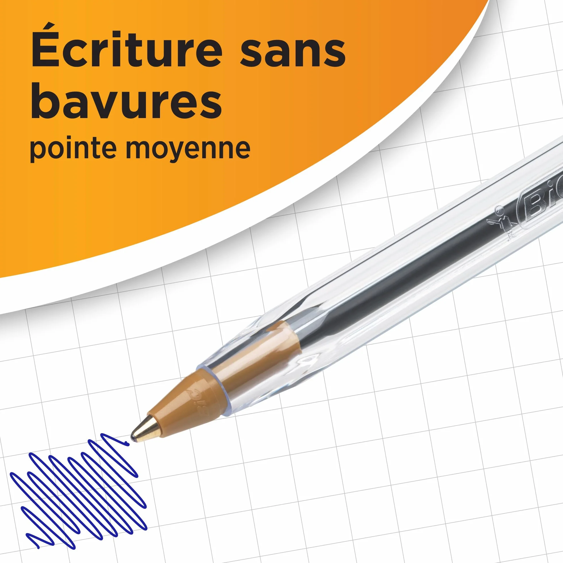 BIC Cristal Original Stylo-Bille Pointe Moyenne 1,0 mm Bleu Boîte de 50
